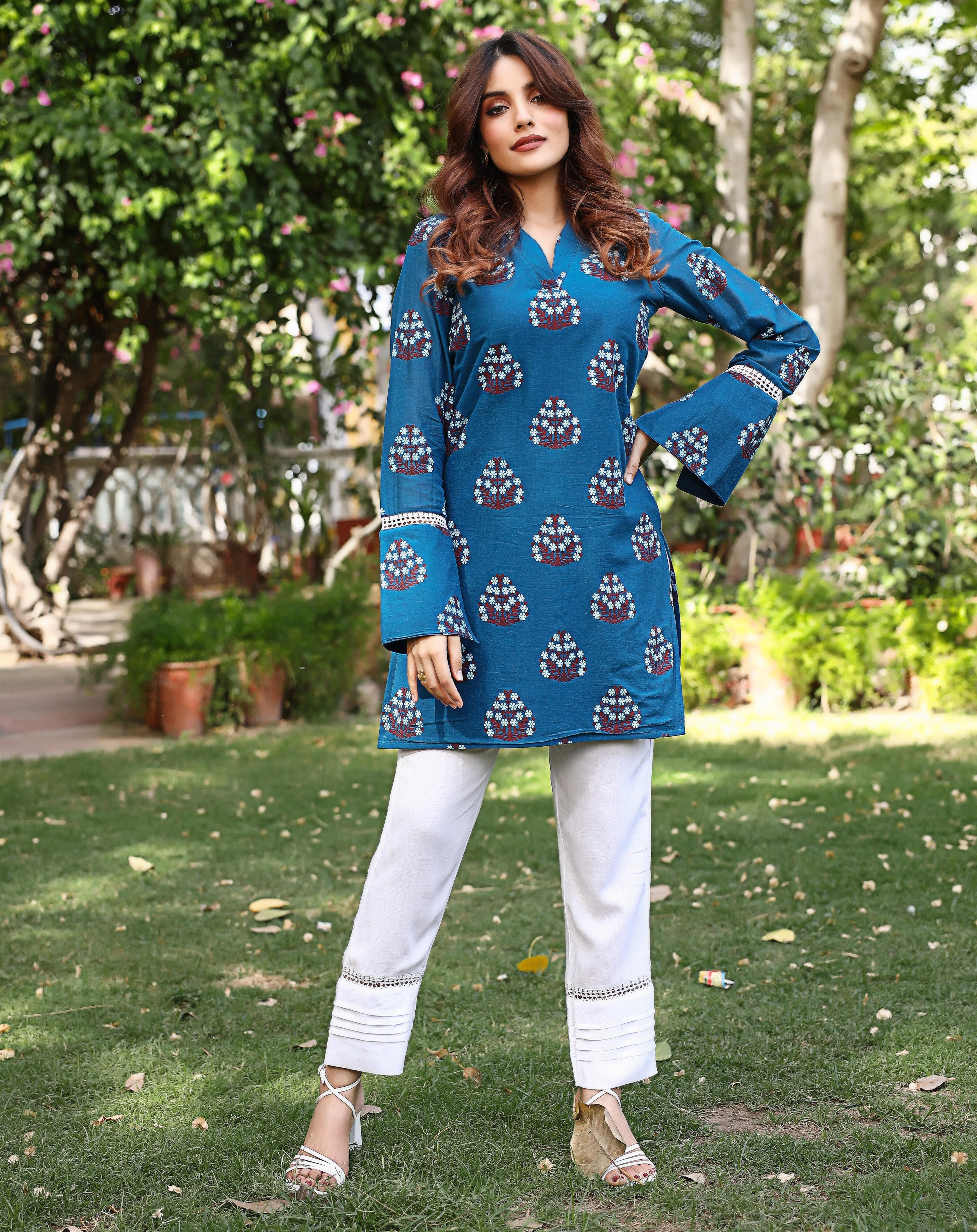 Turquoise Blue Kurta Set