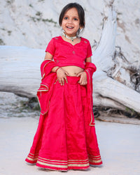 Kids Pink Rosy Lehenga Choli