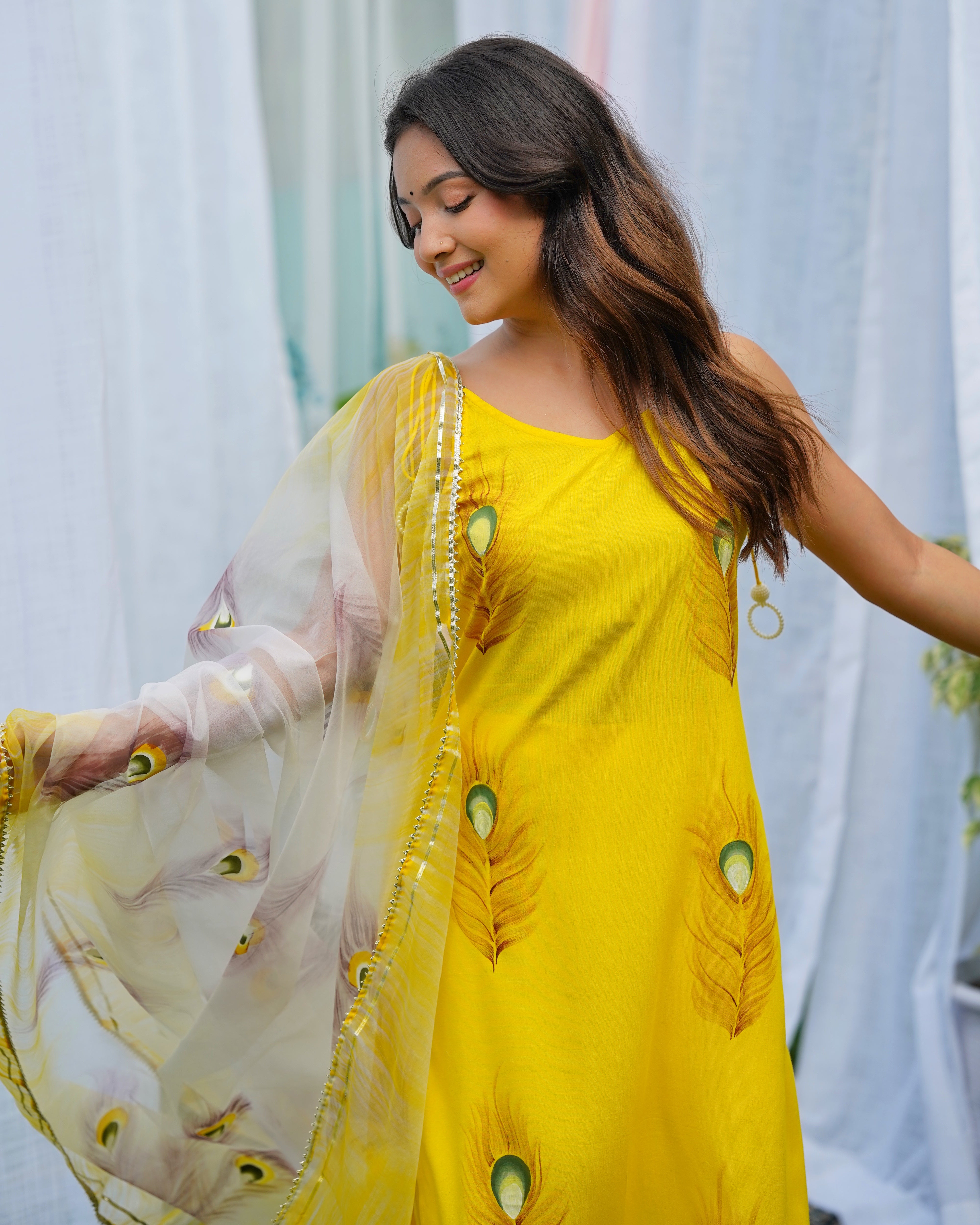 Yellow Morpankh Suit Set