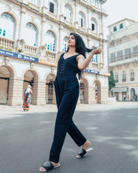 Royal blue jump suit