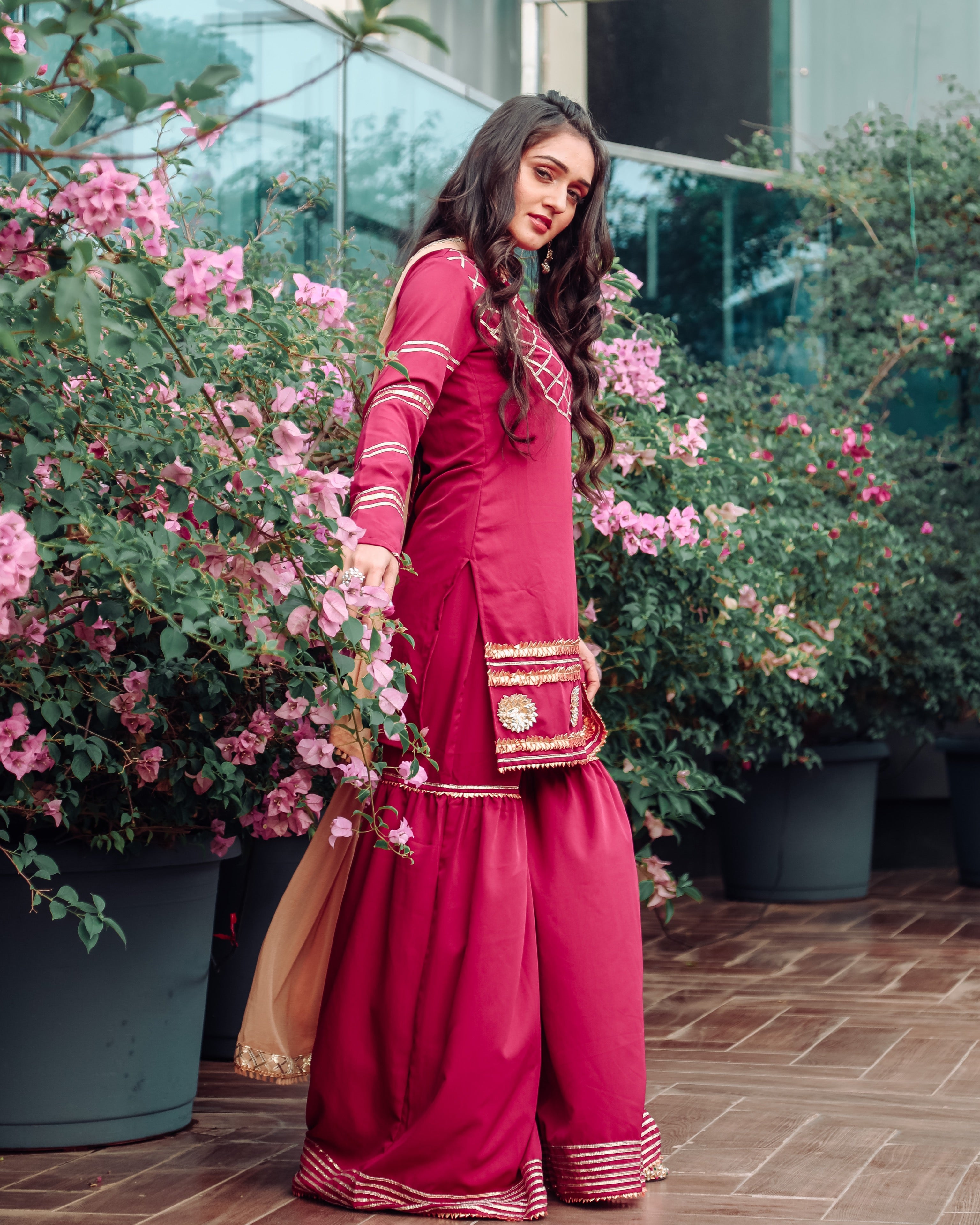 Wine Maroon Suit Set