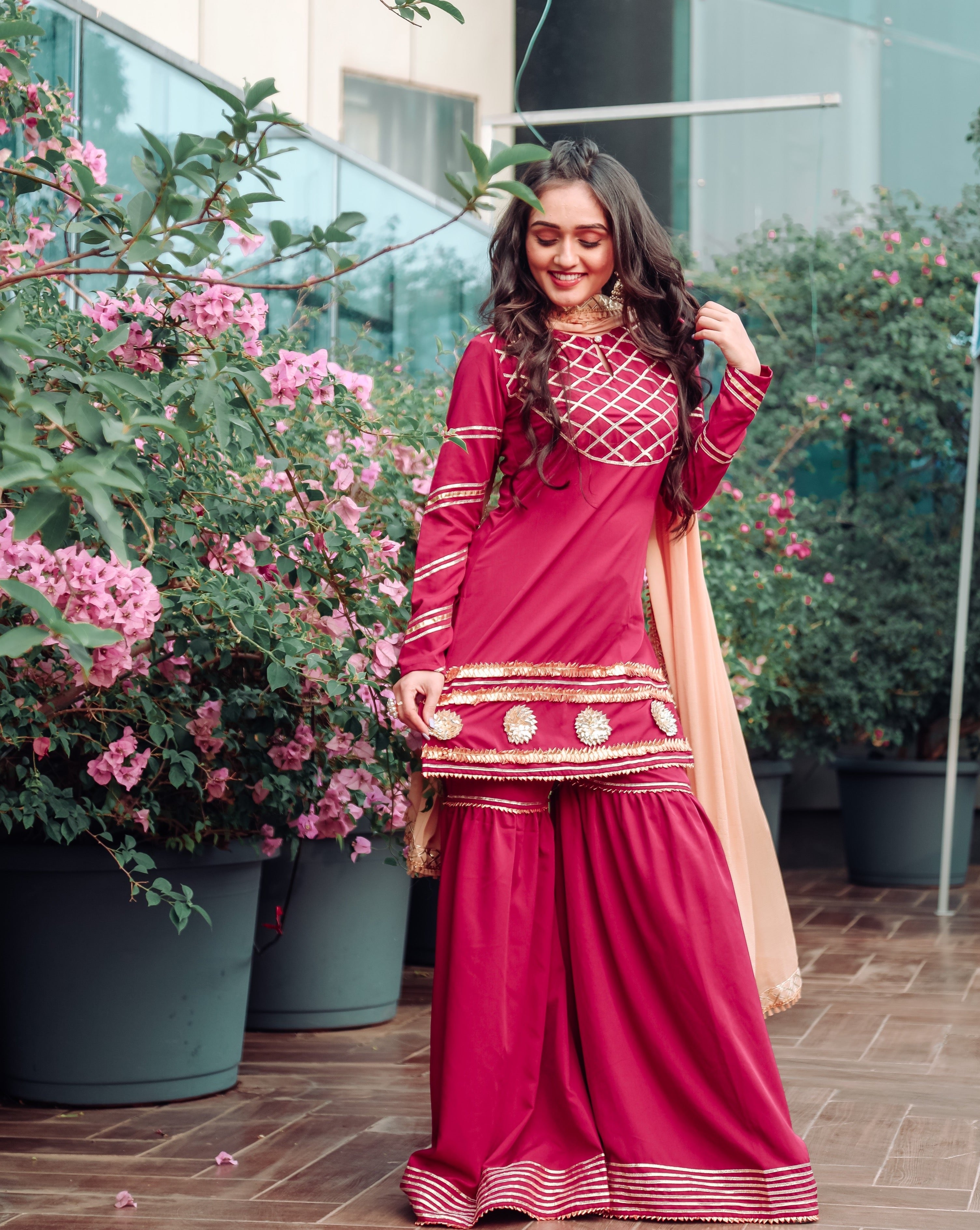 Wine Maroon Suit Set