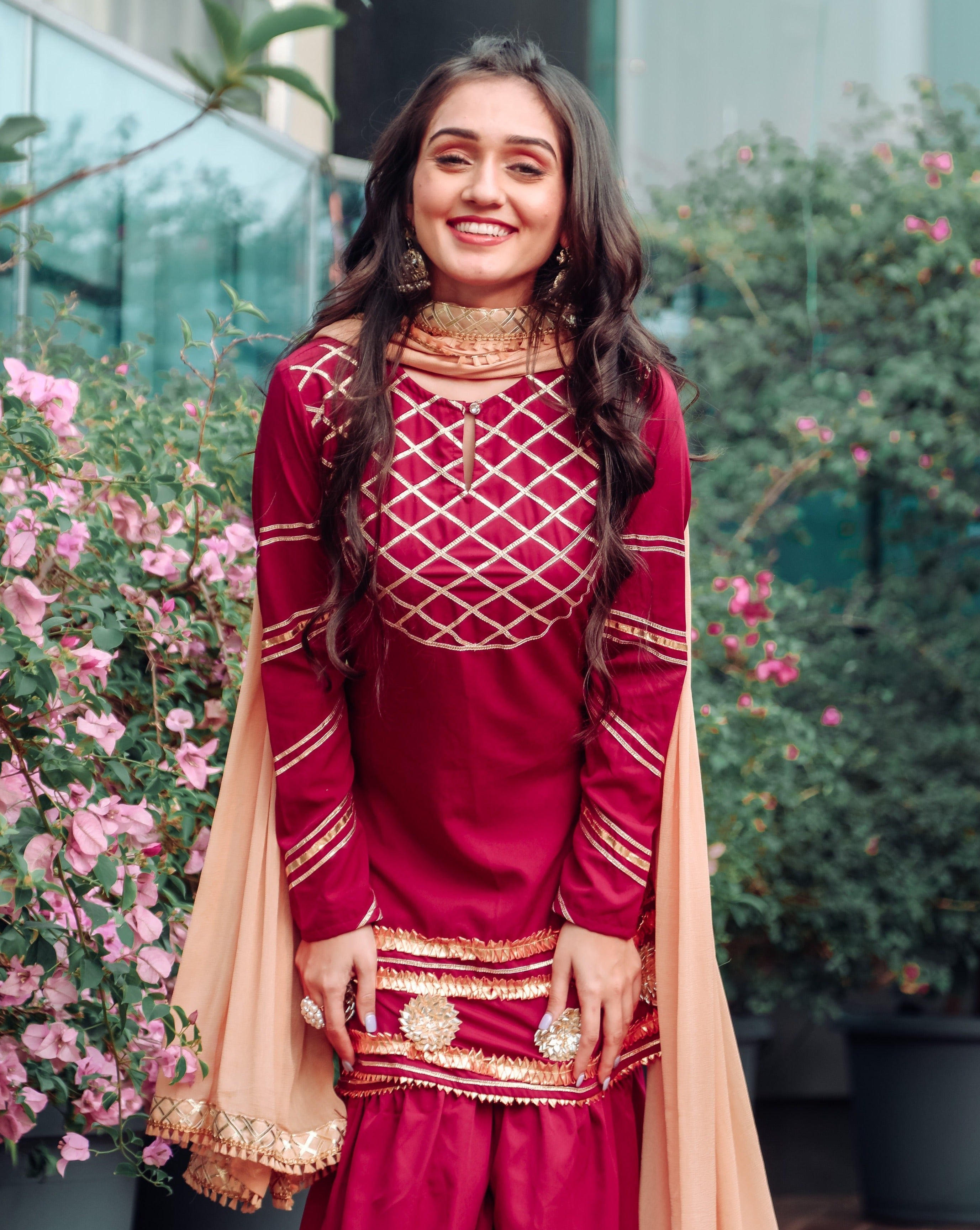 Wine Maroon Suit Set