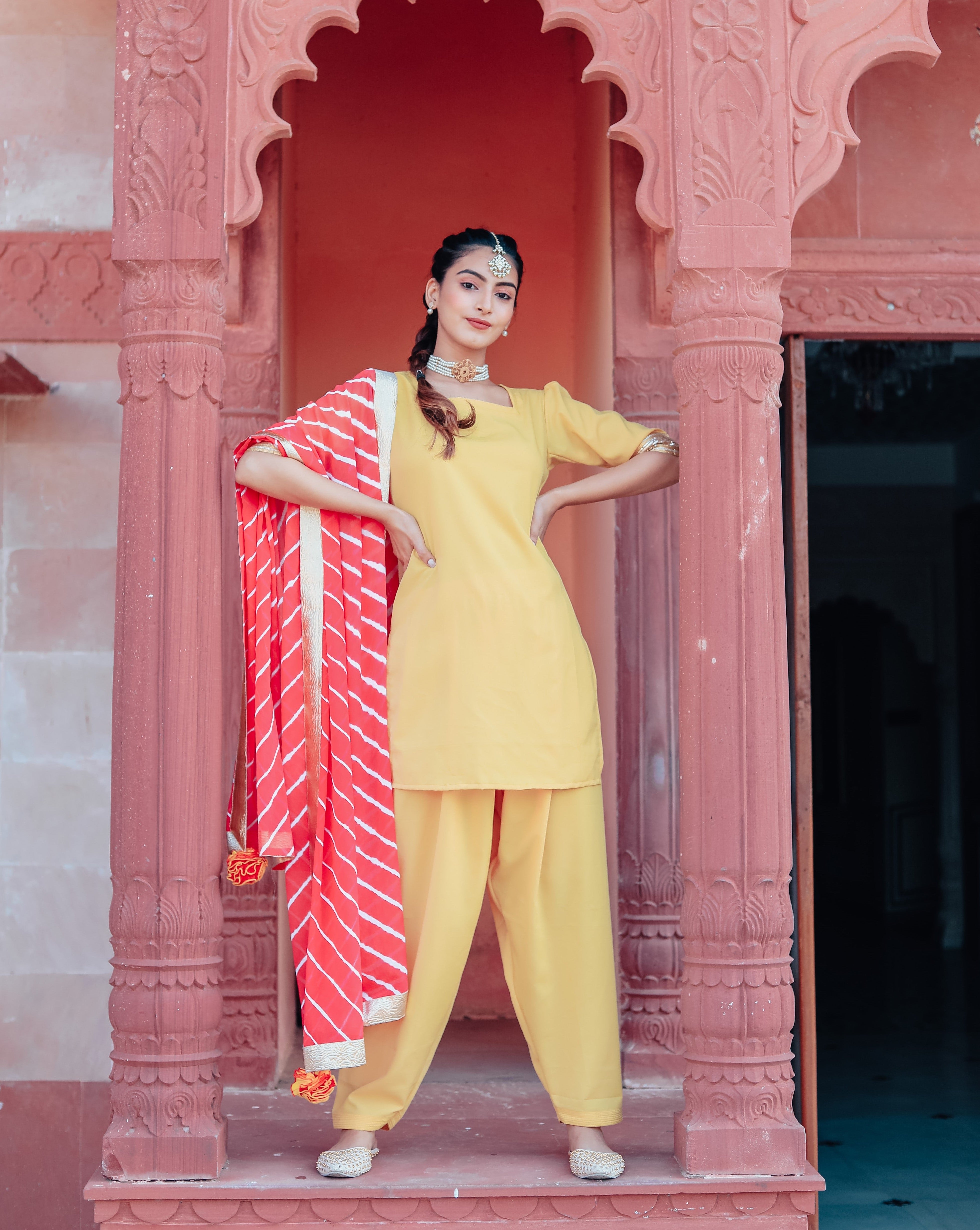 Mustard Yellow Patiala Suit Set