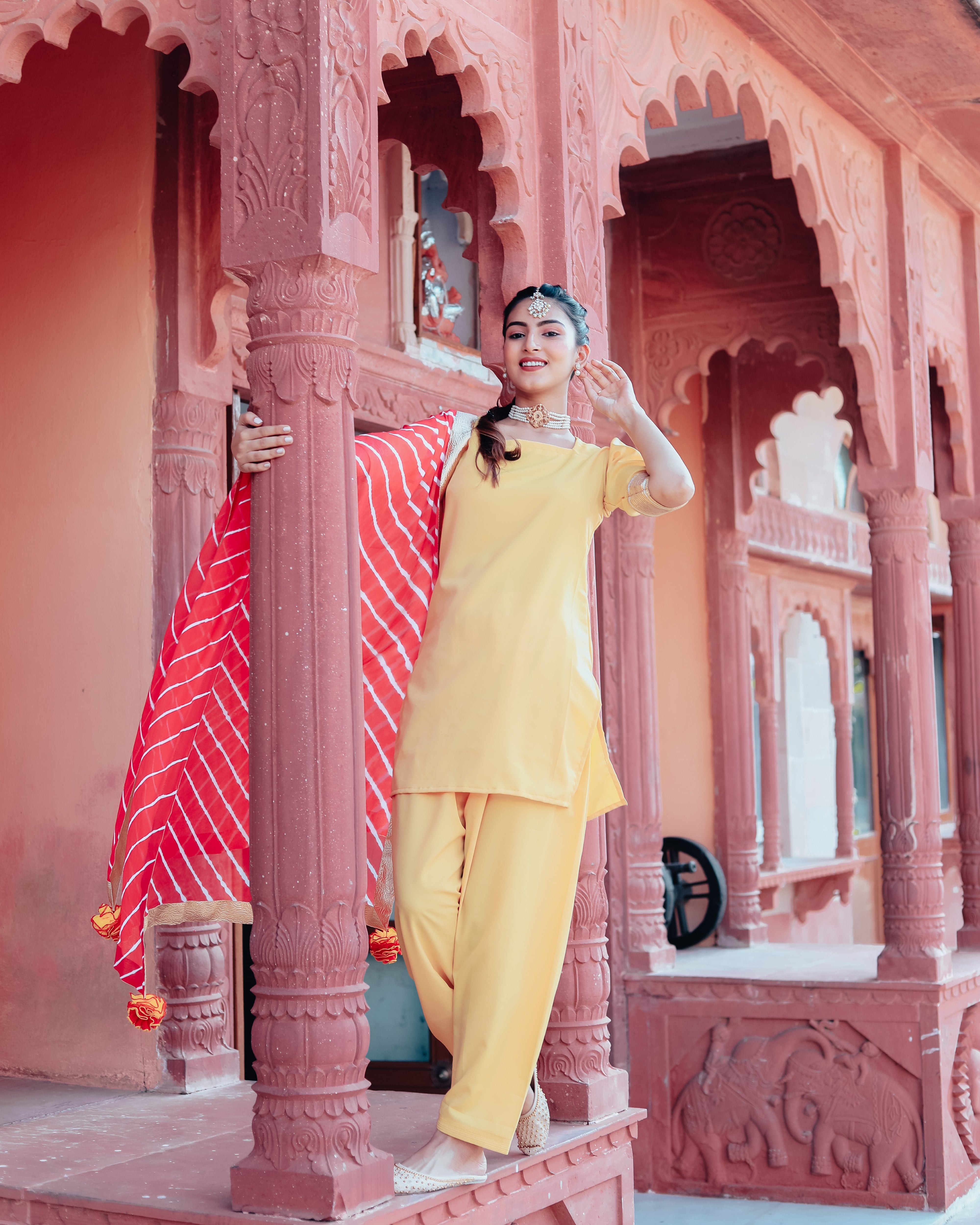 Mustard Yellow Patiala Suit Set
