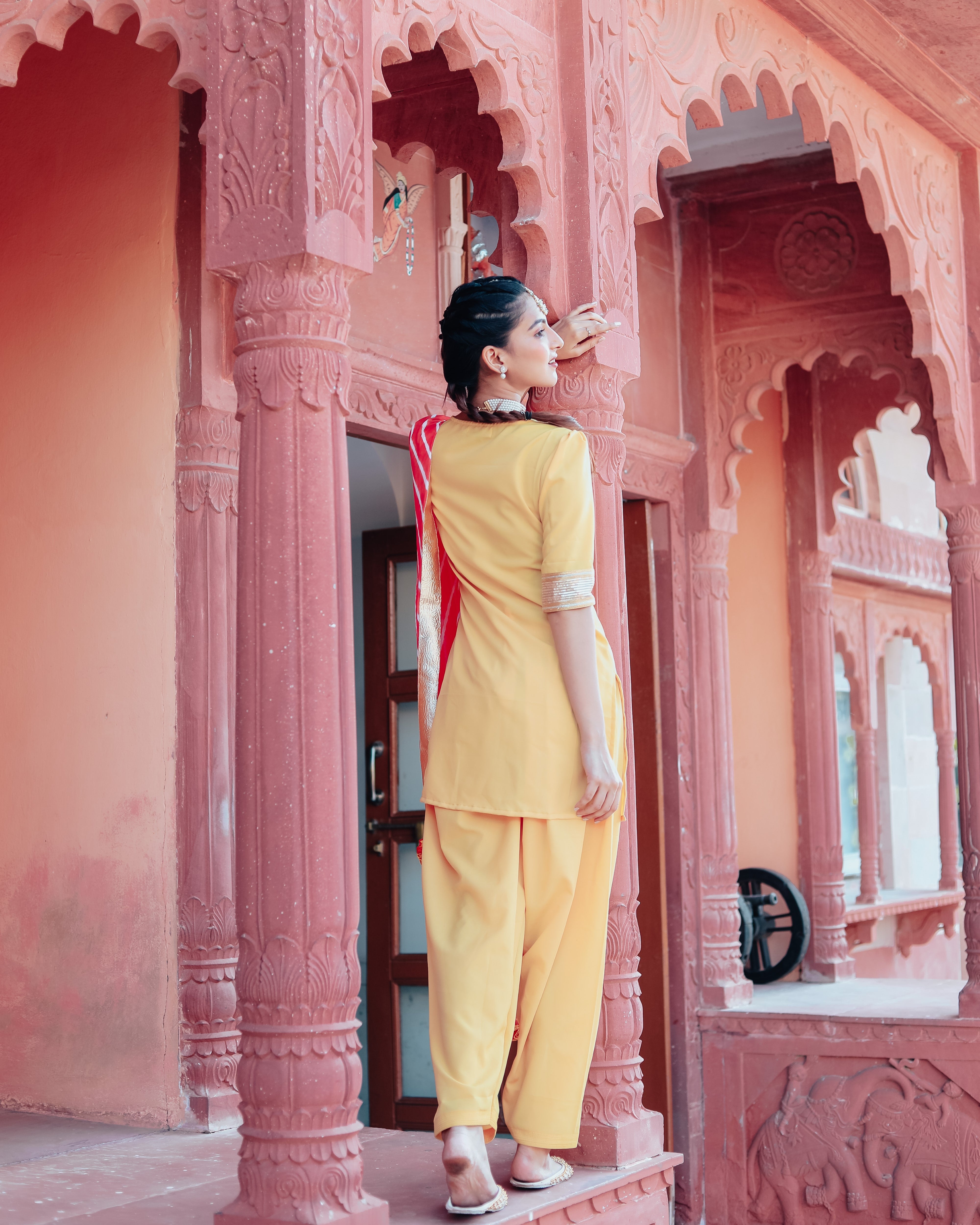 Mustard Yellow Patiala Suit Set