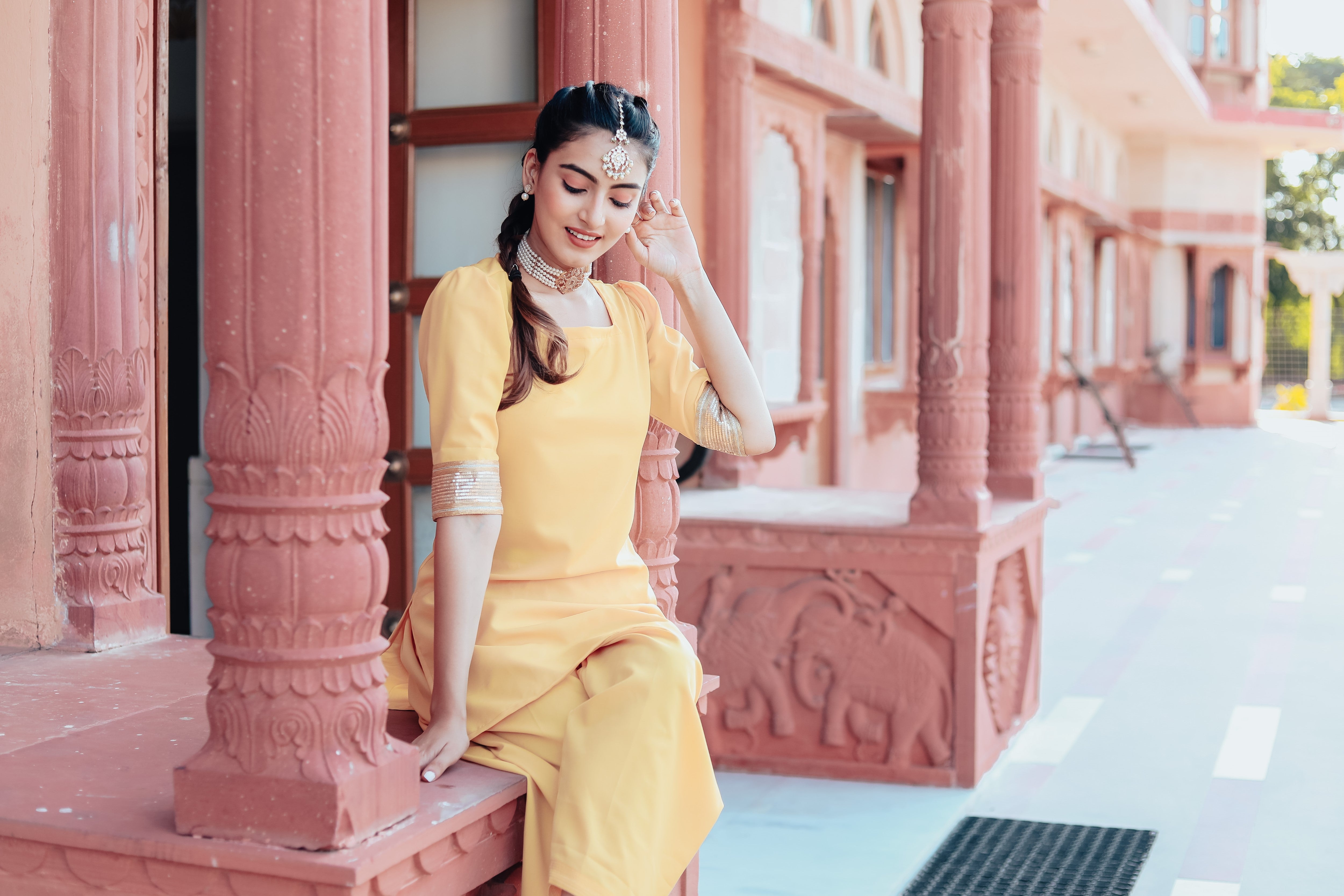 Mustard Yellow Patiala Suit Set