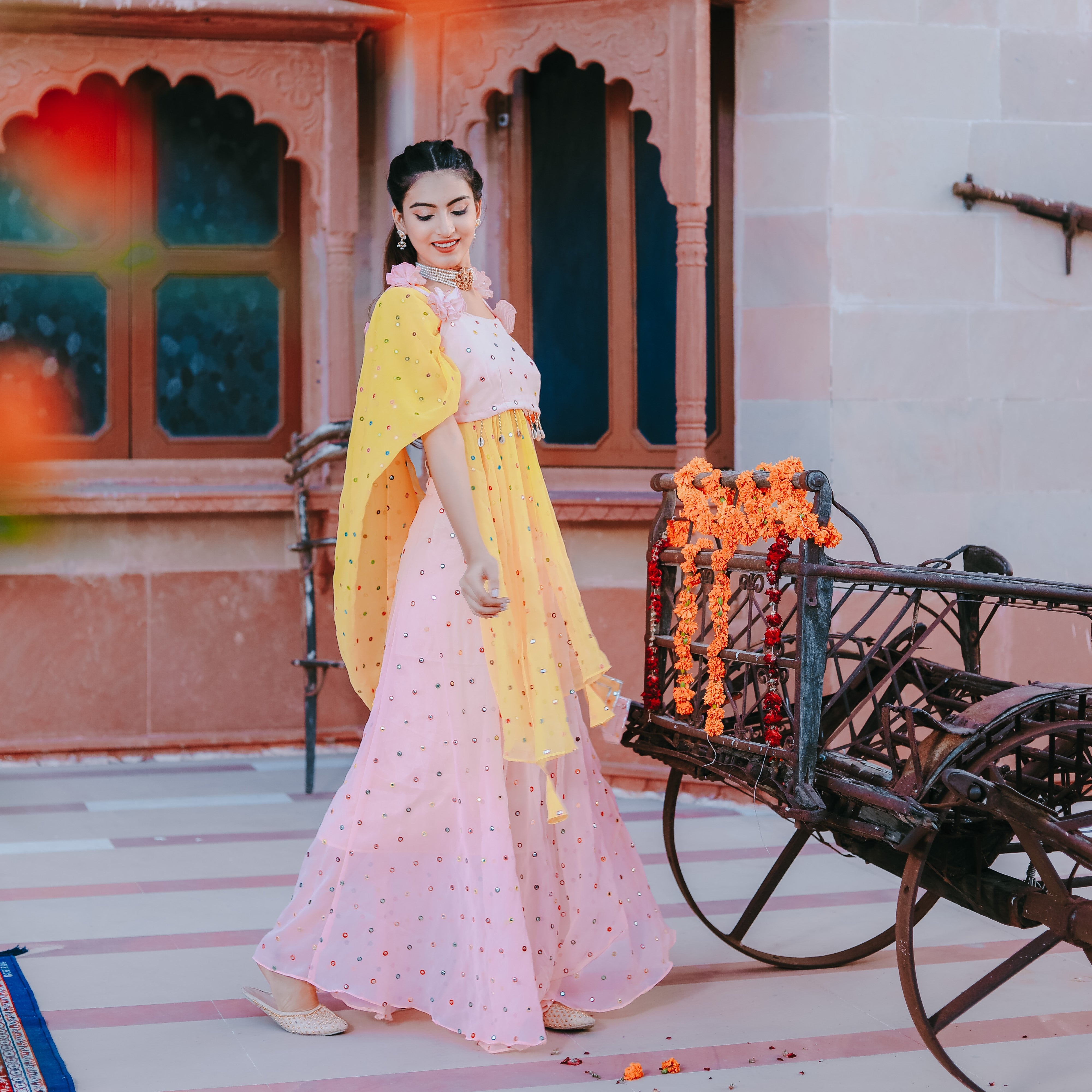 Flamingo pink suit set