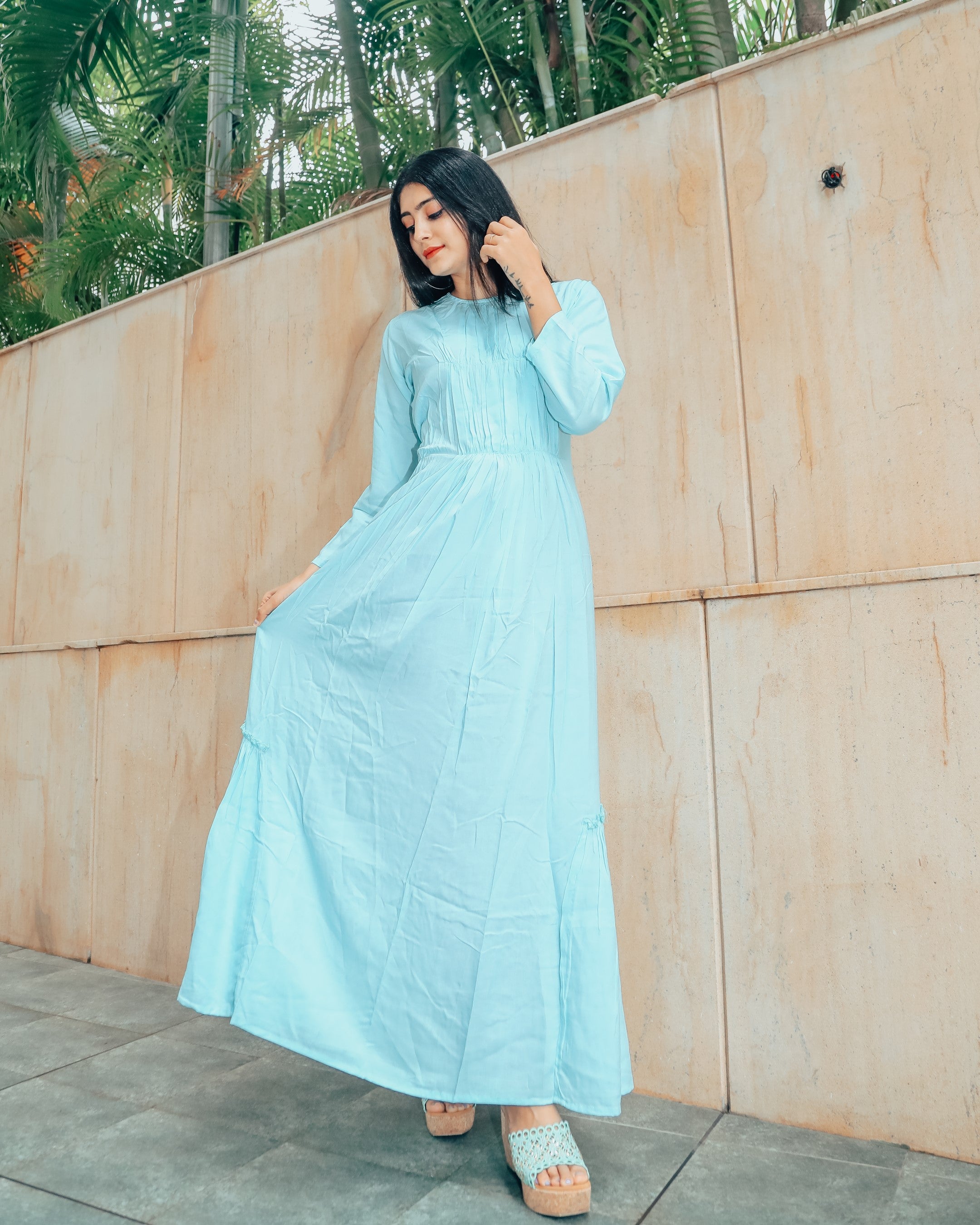 Pastel Blue Cotton Dress