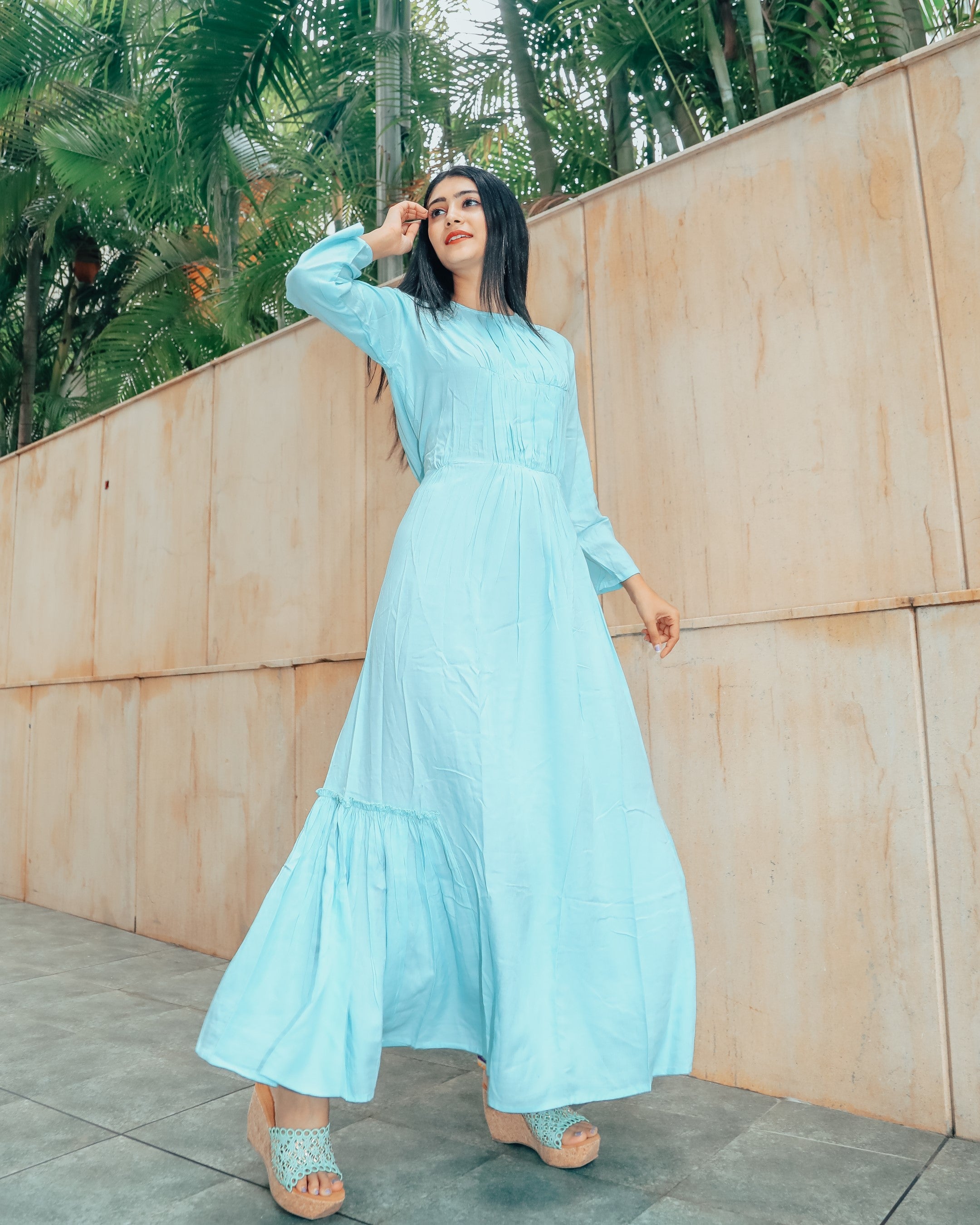 Pastel Blue Cotton Dress