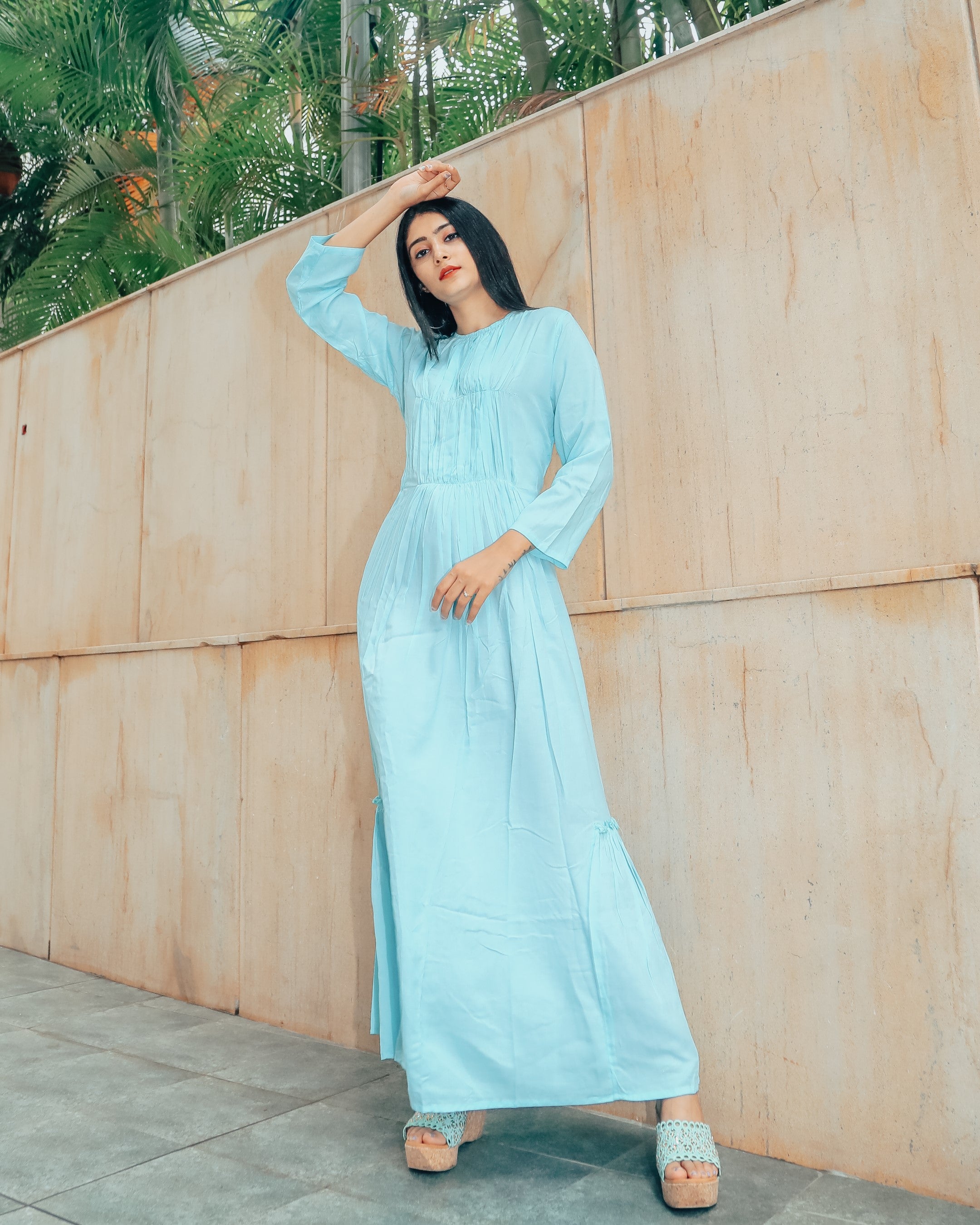 Pastel Blue Cotton Dress