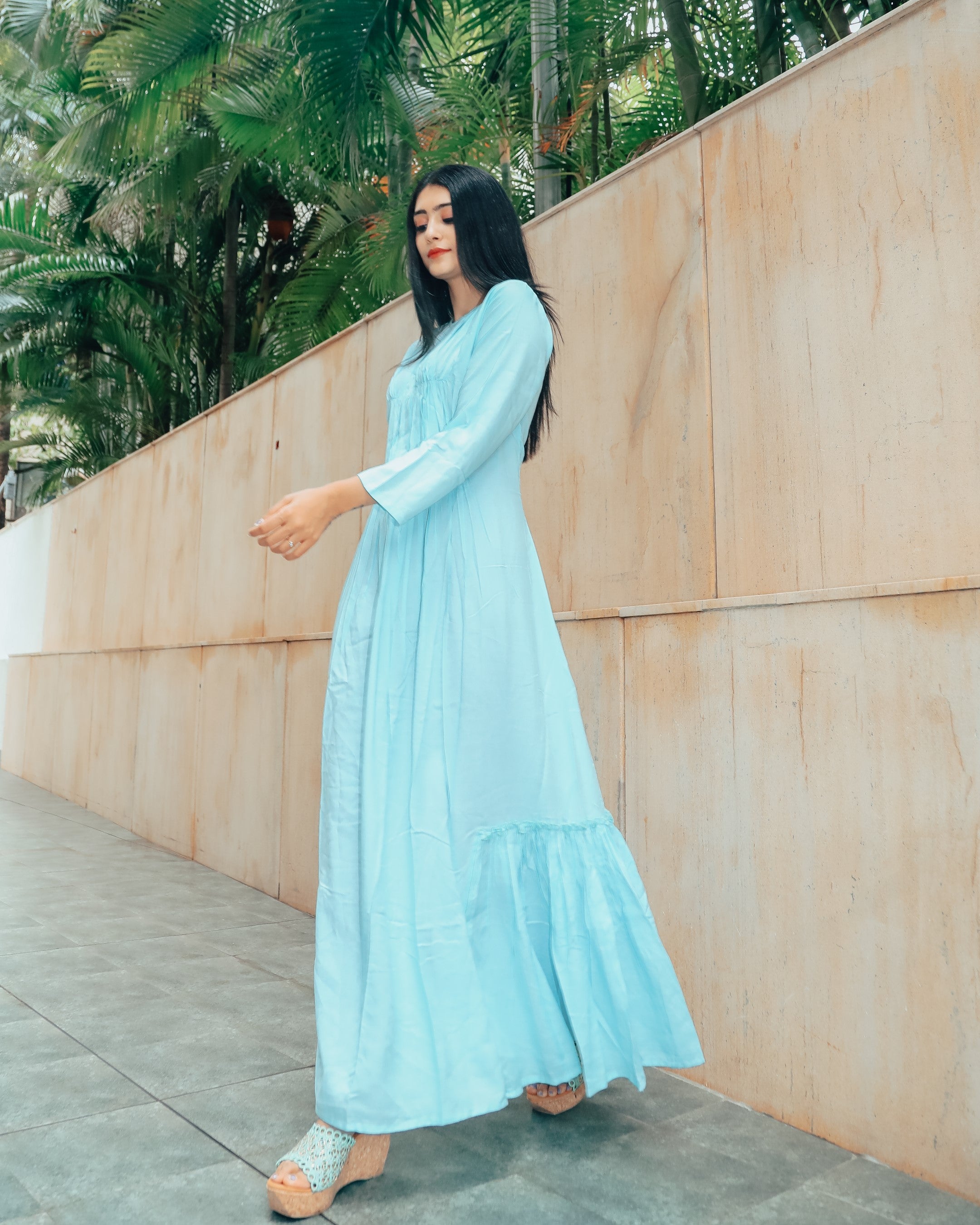 Pastel Blue Cotton Dress