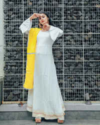 Silver White Cotton Dress