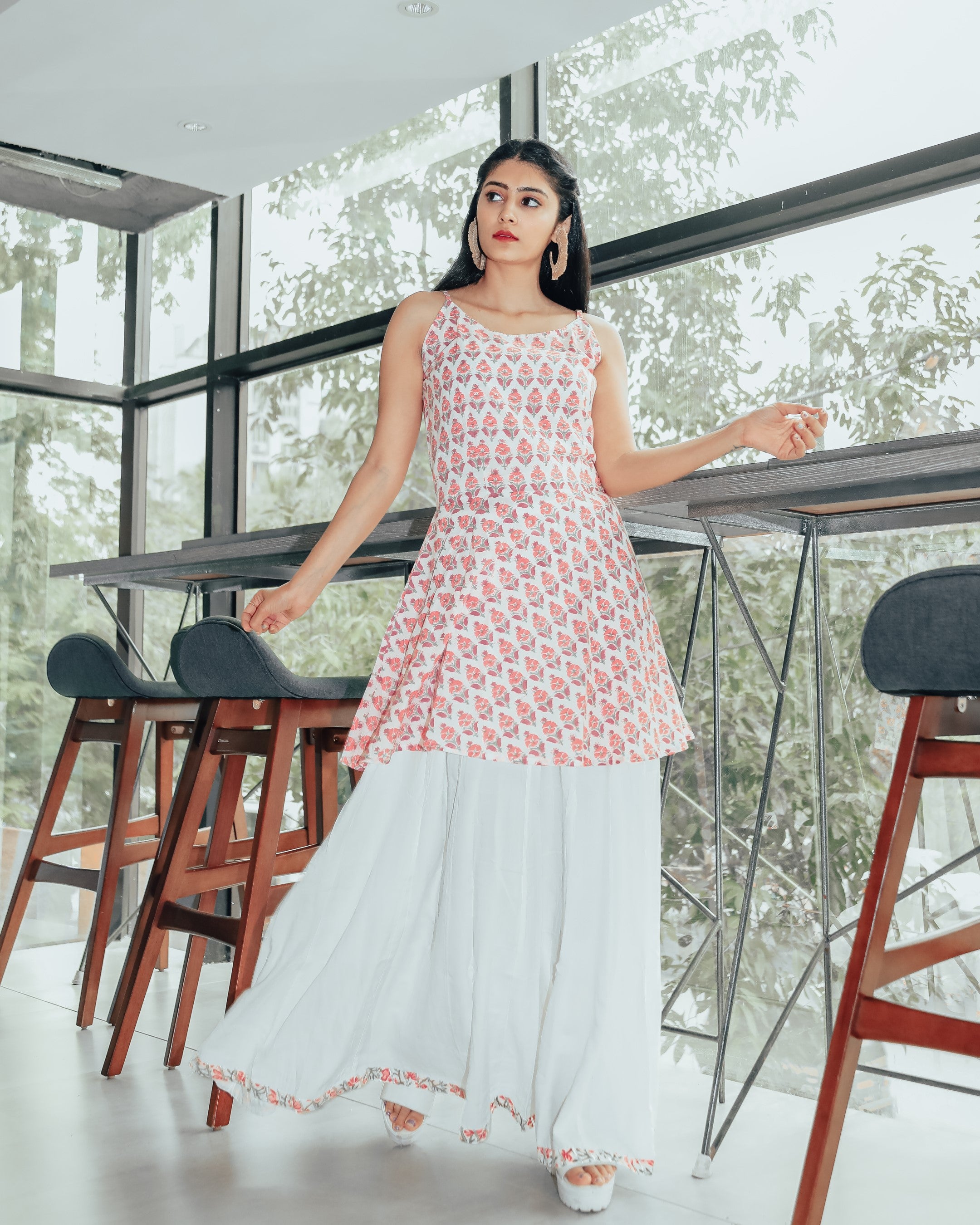 Light Pink Rose Skirt Dress
