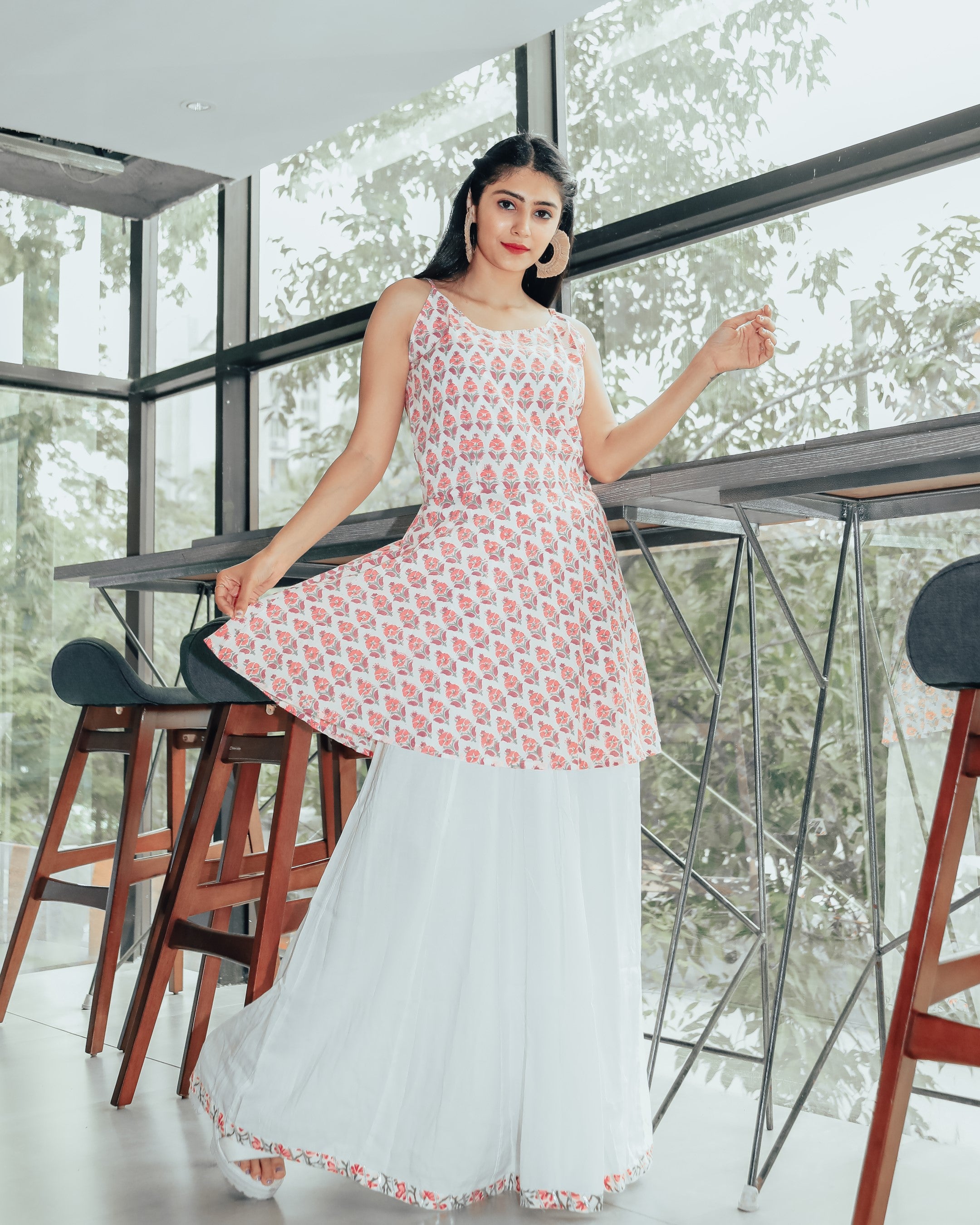 Light Pink Rose Skirt Dress