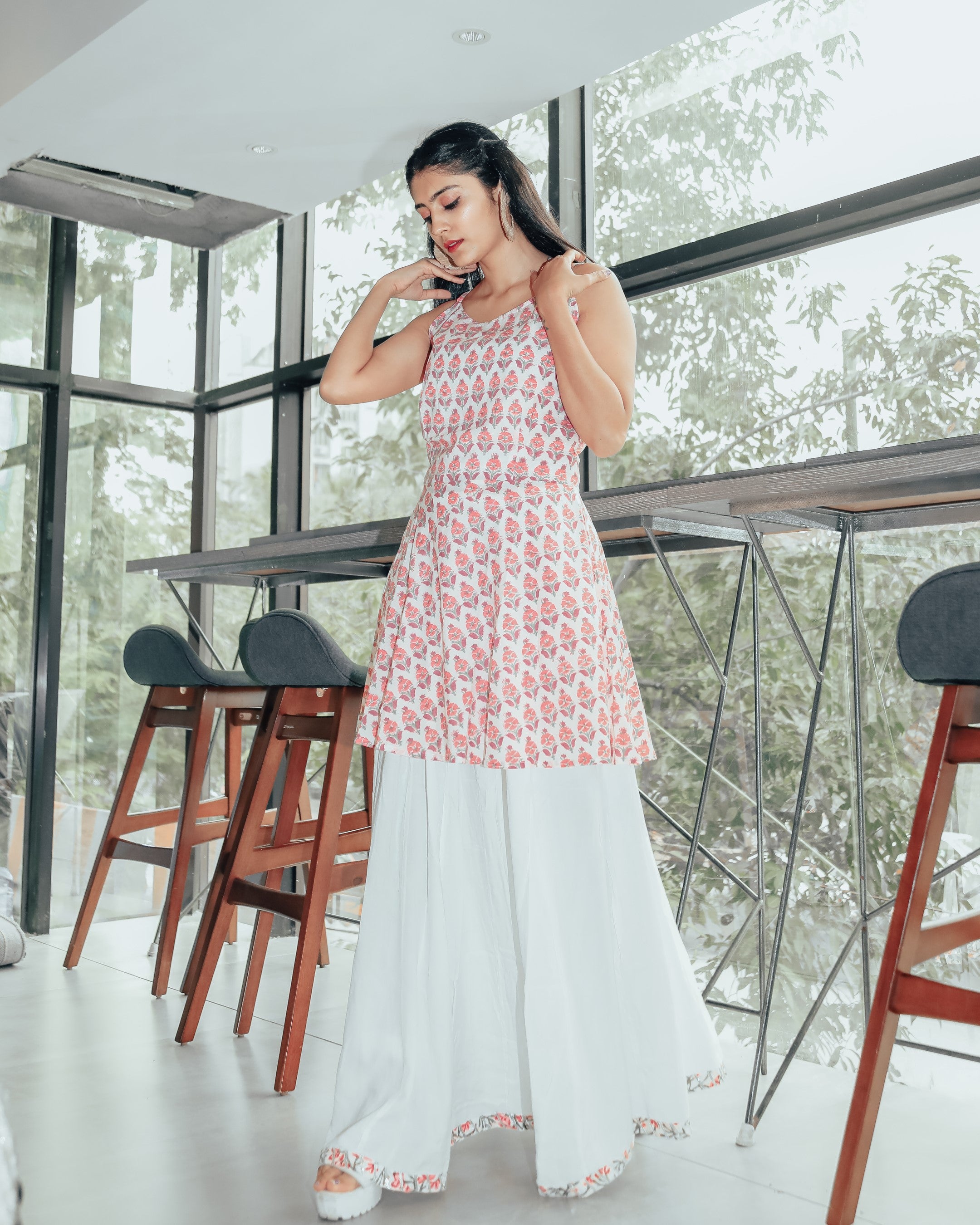 Light Pink Rose Skirt Dress