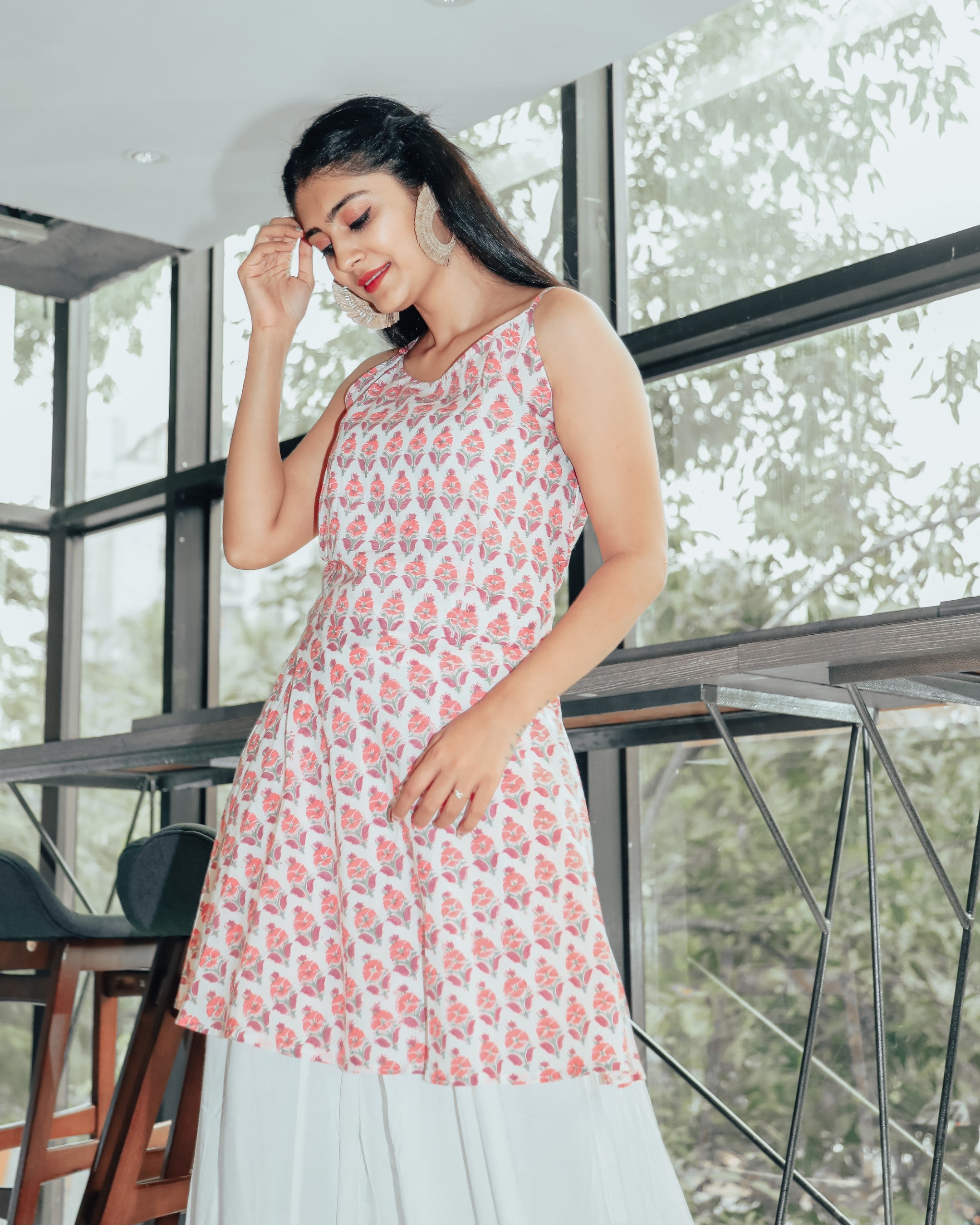 Light Pink Rose Skirt Dress