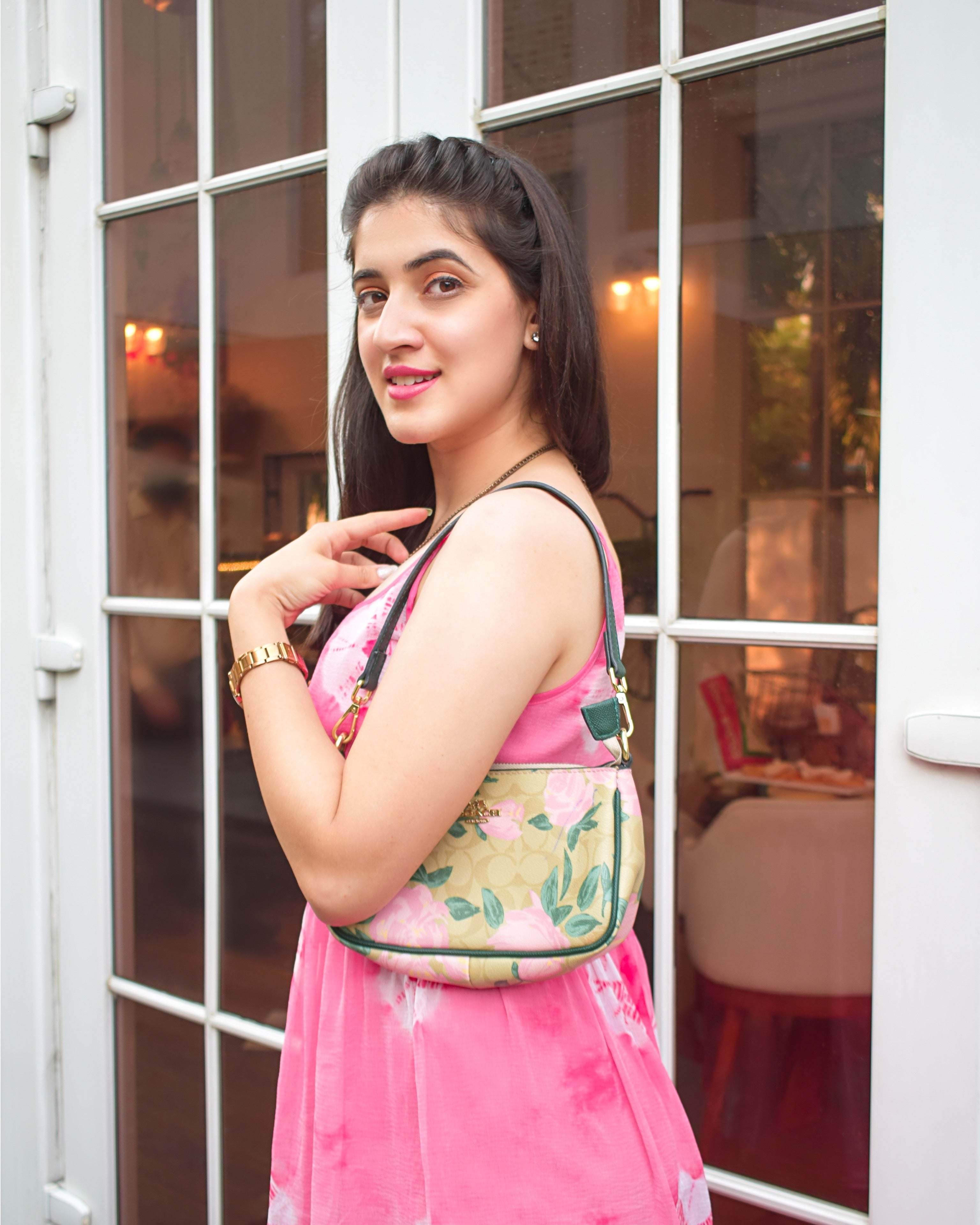 Candy Pink Tie dye Ruffle Dress