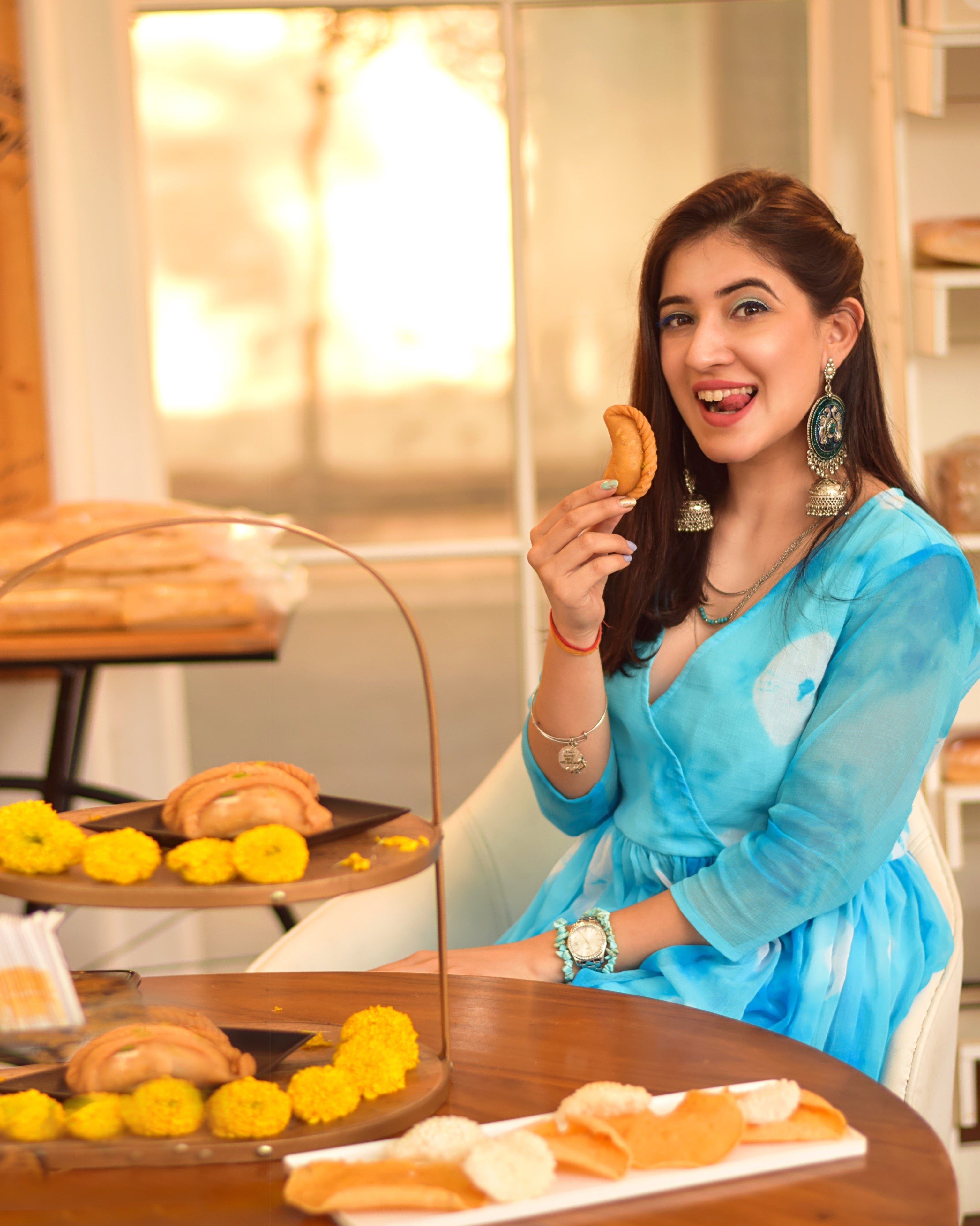 Blue Shade Tie Dye Kurta Set