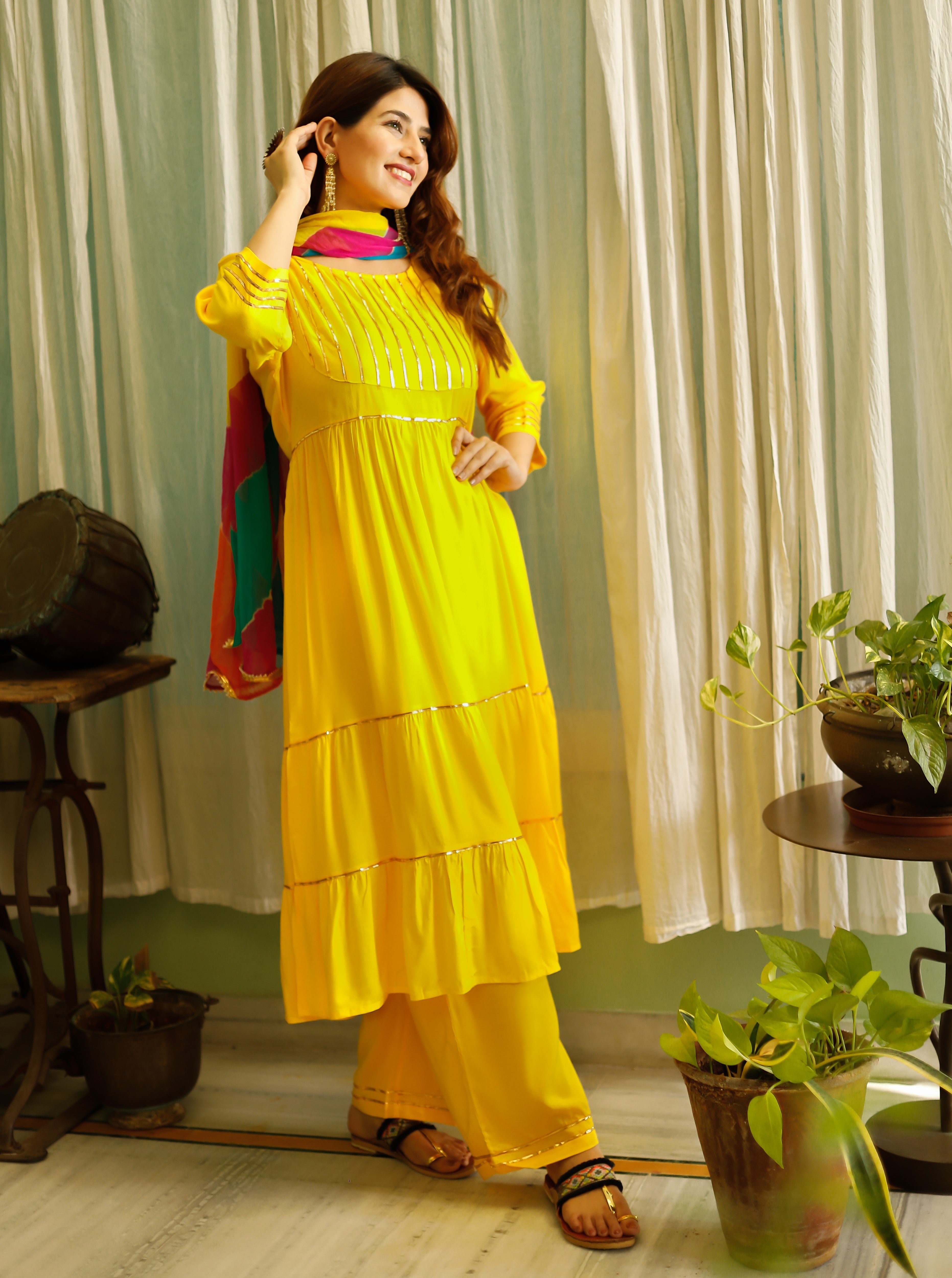 Saffron Yellow Suit Set