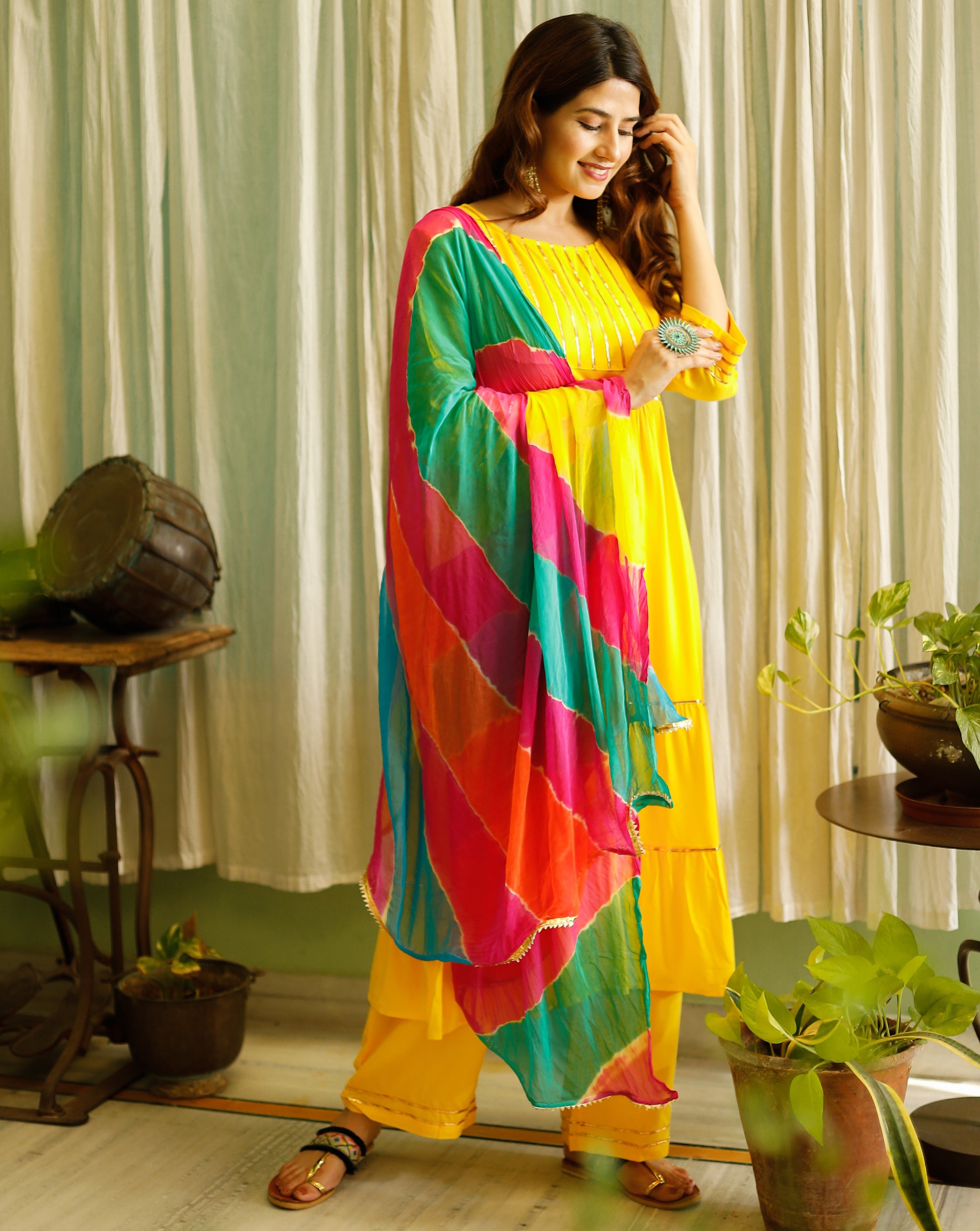 Saffron Yellow Suit Set