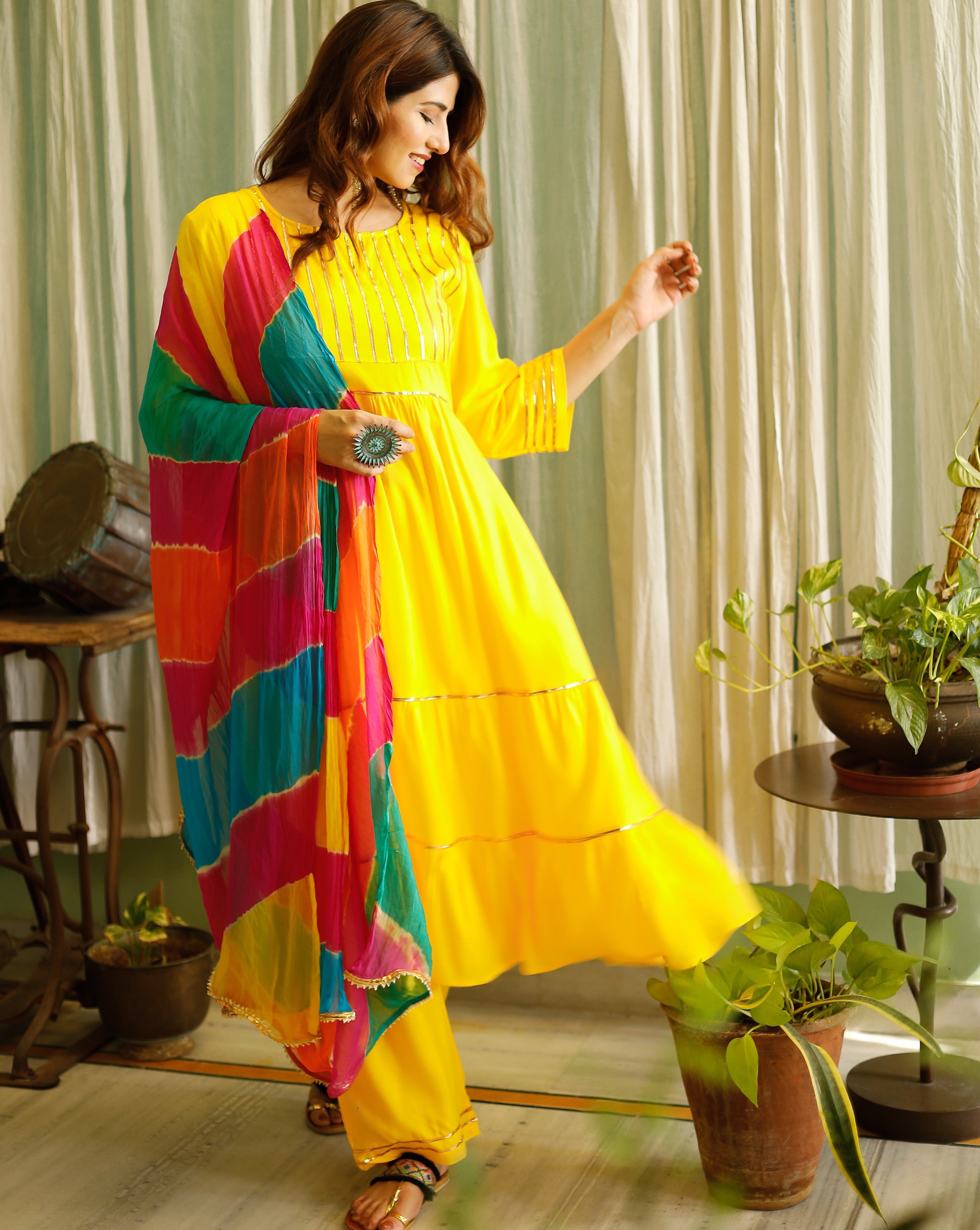 Saffron Yellow Suit Set