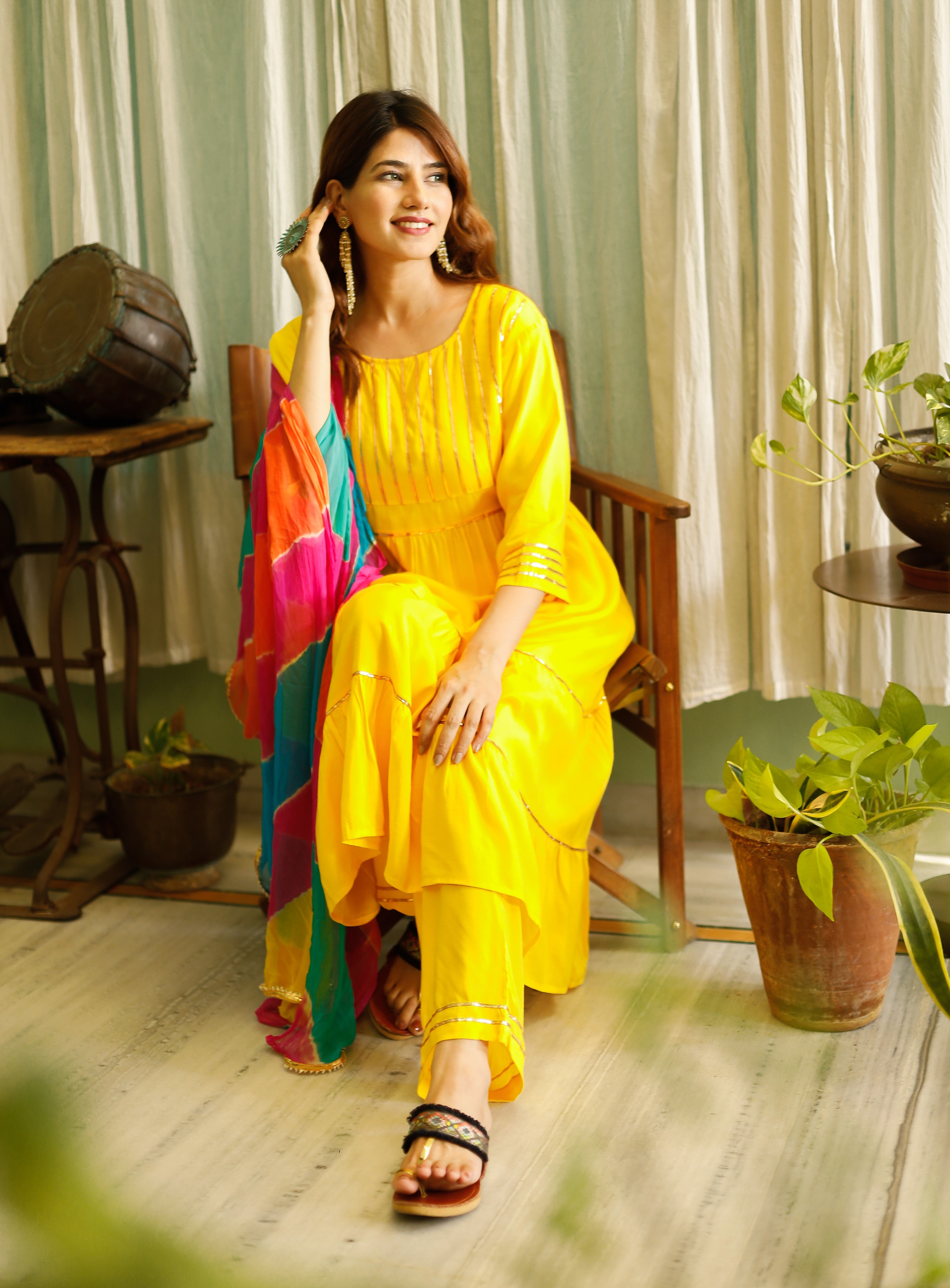 Saffron Yellow Suit Set
