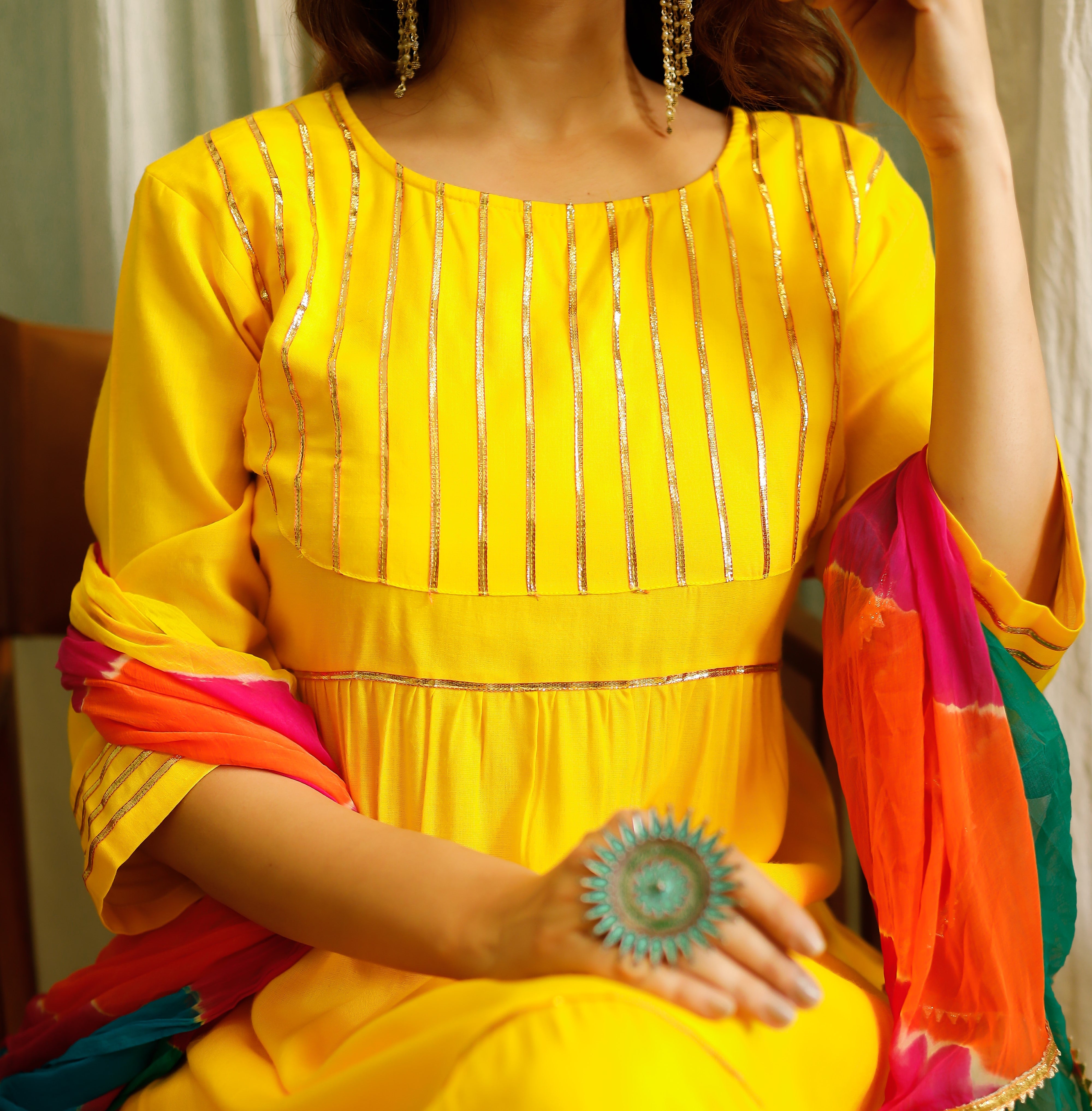 Saffron Yellow Suit Set