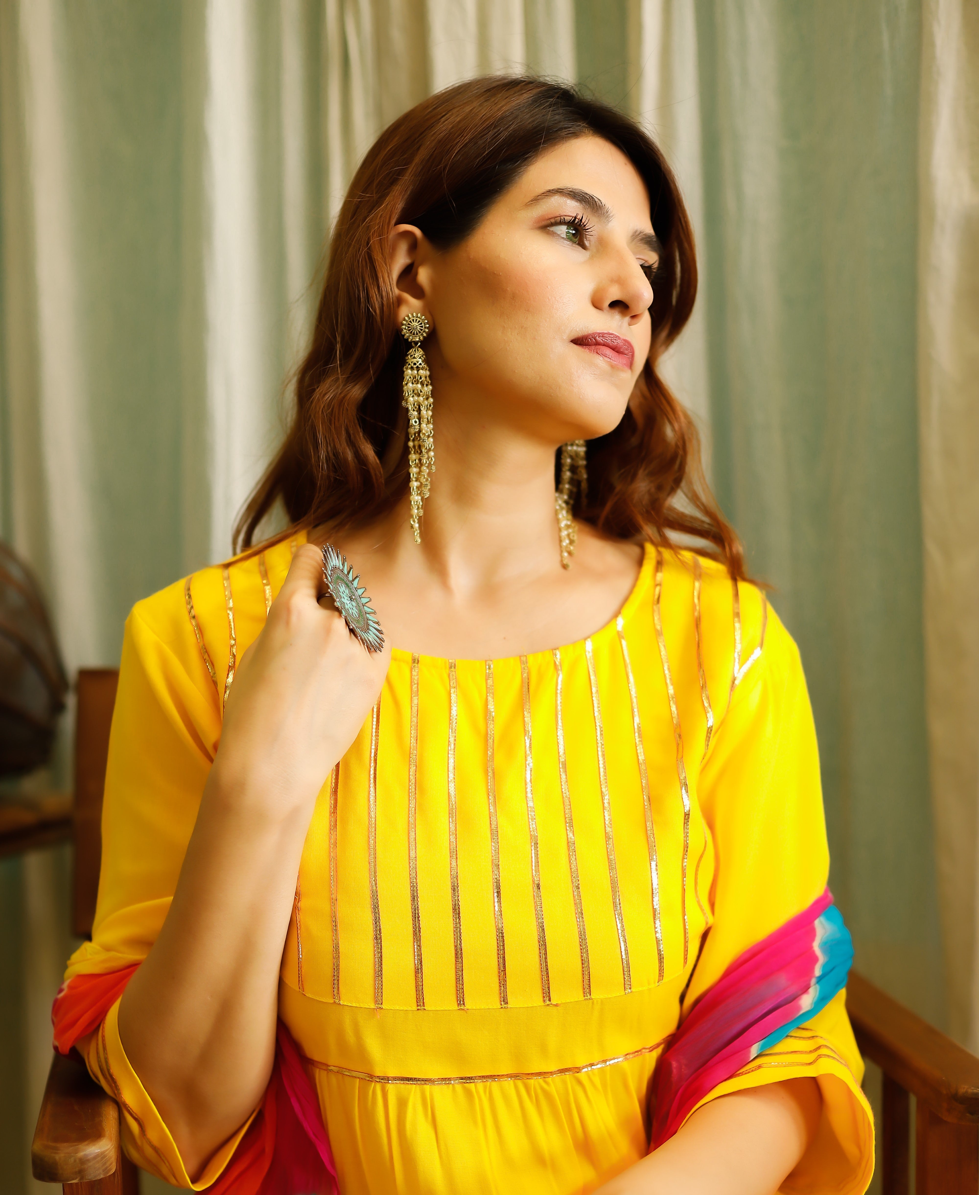 Saffron Yellow Suit Set