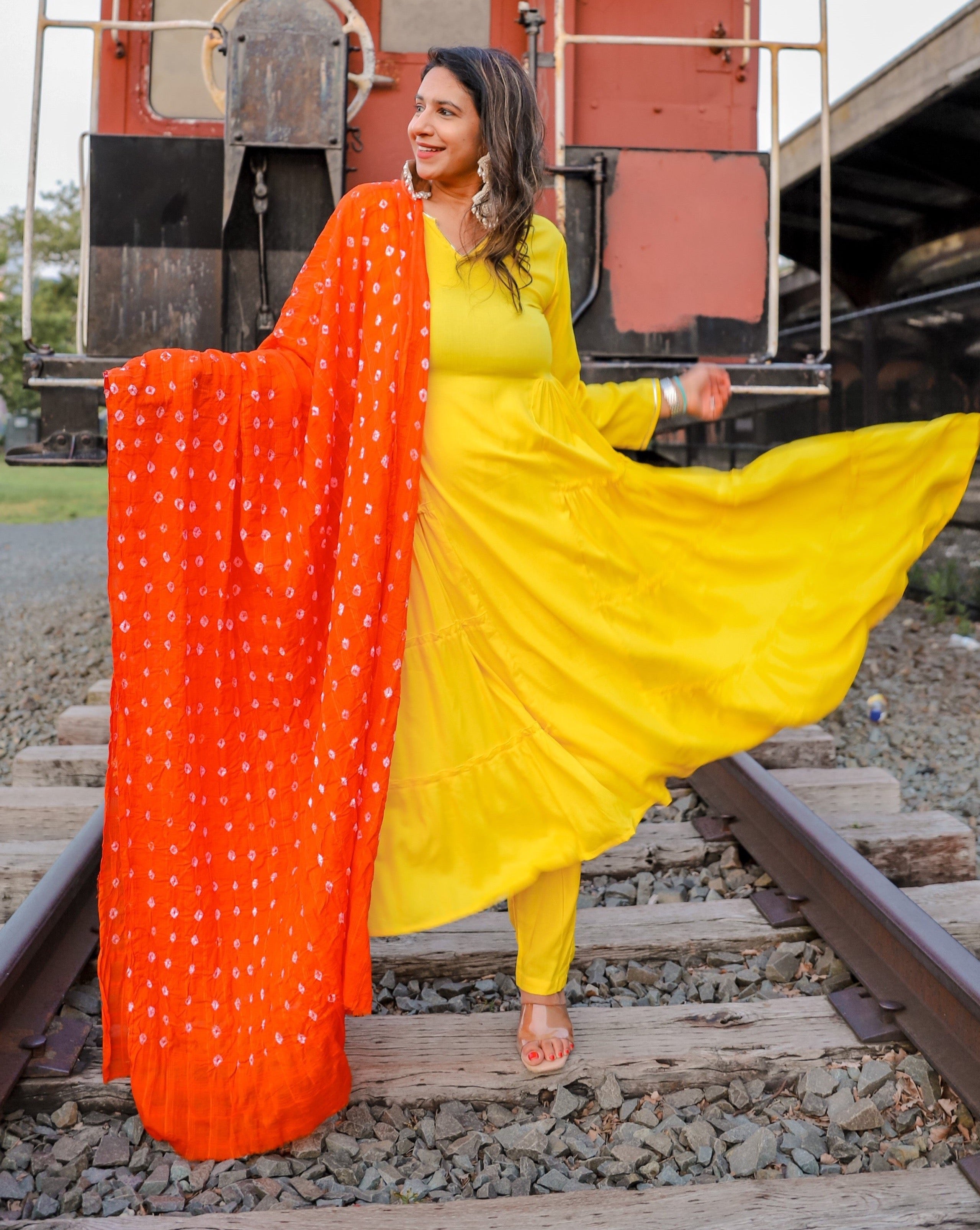 Pearl Orange Suit Set