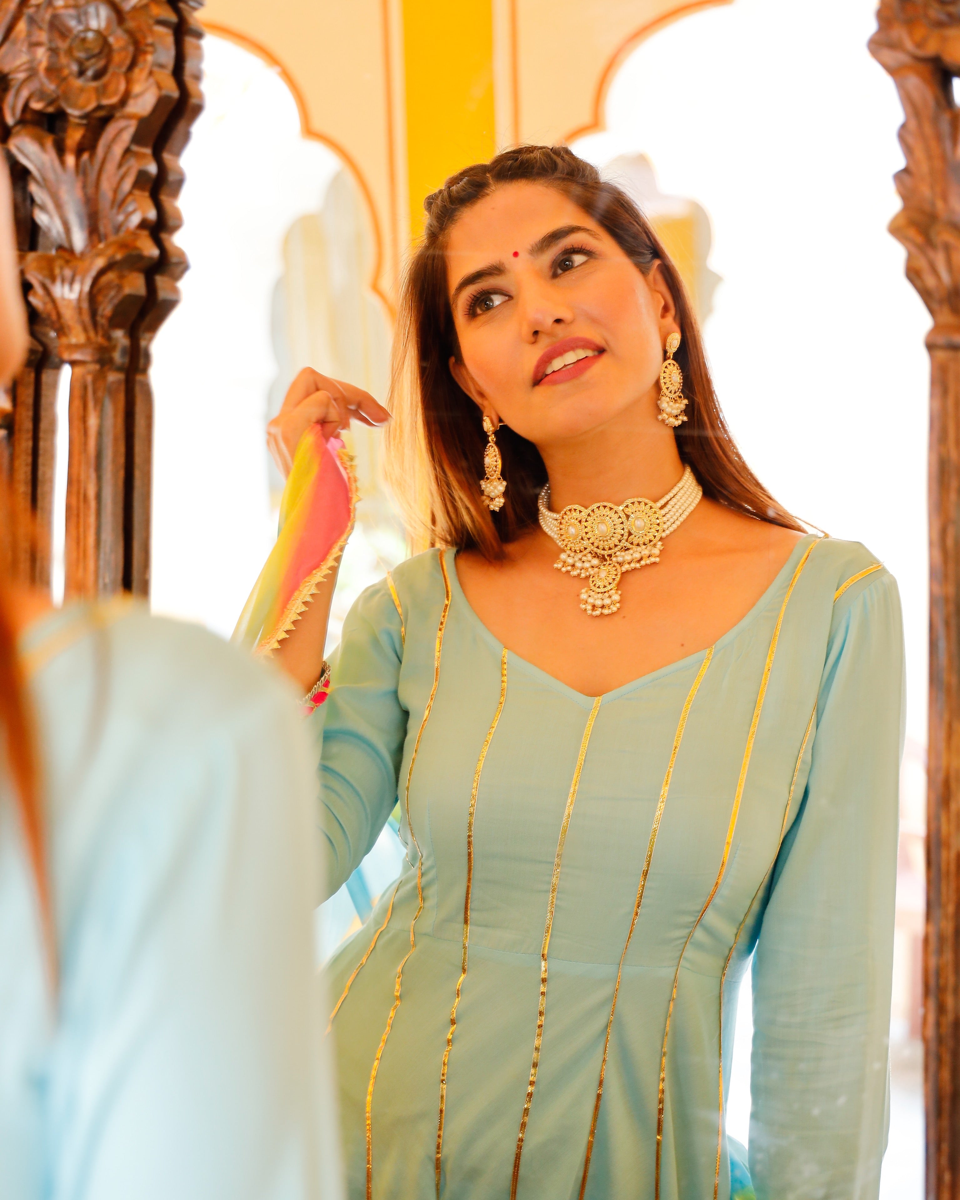 Aqua Blue Heavy Gotta Suit Set