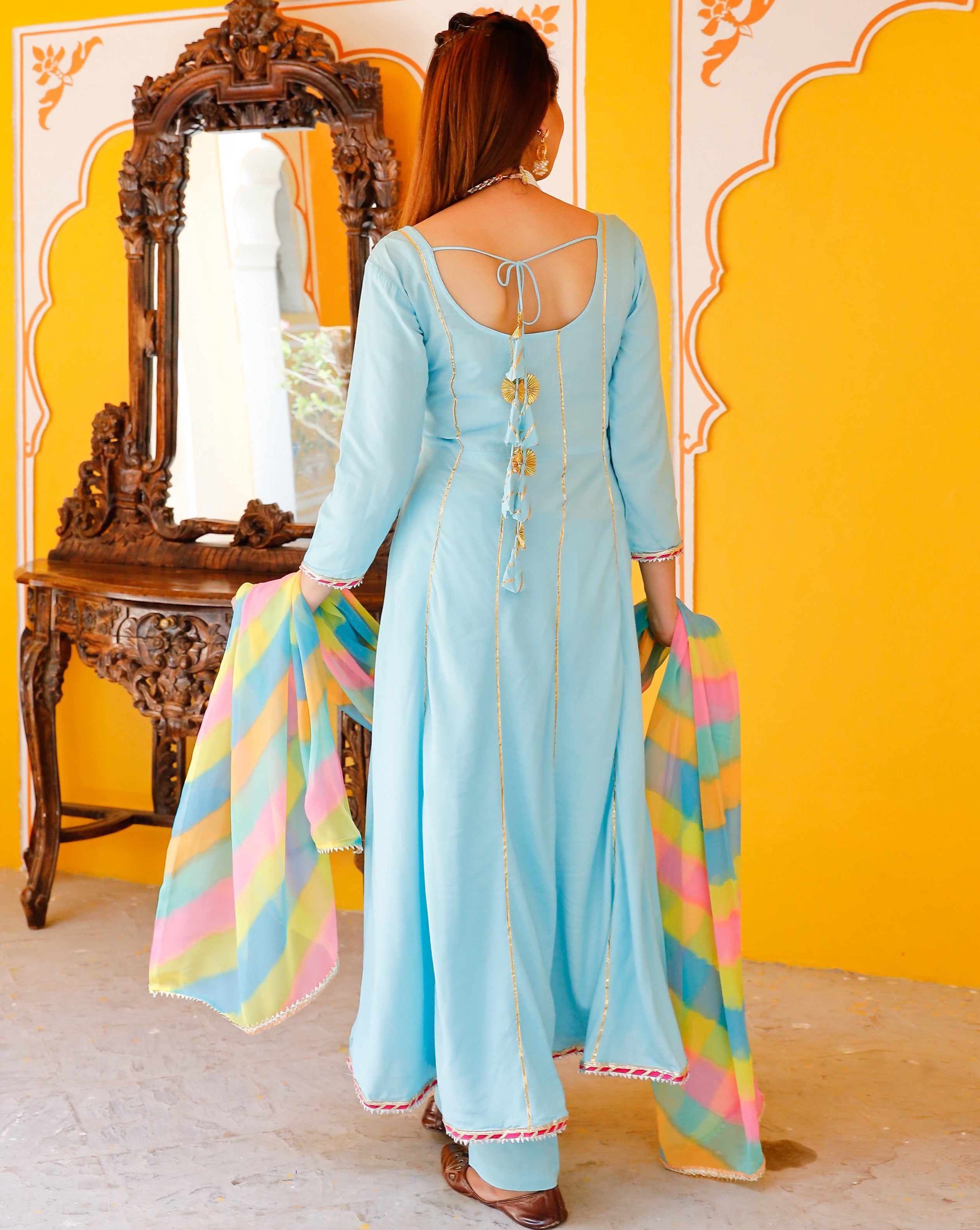 Aqua Blue Heavy Gotta Suit Set