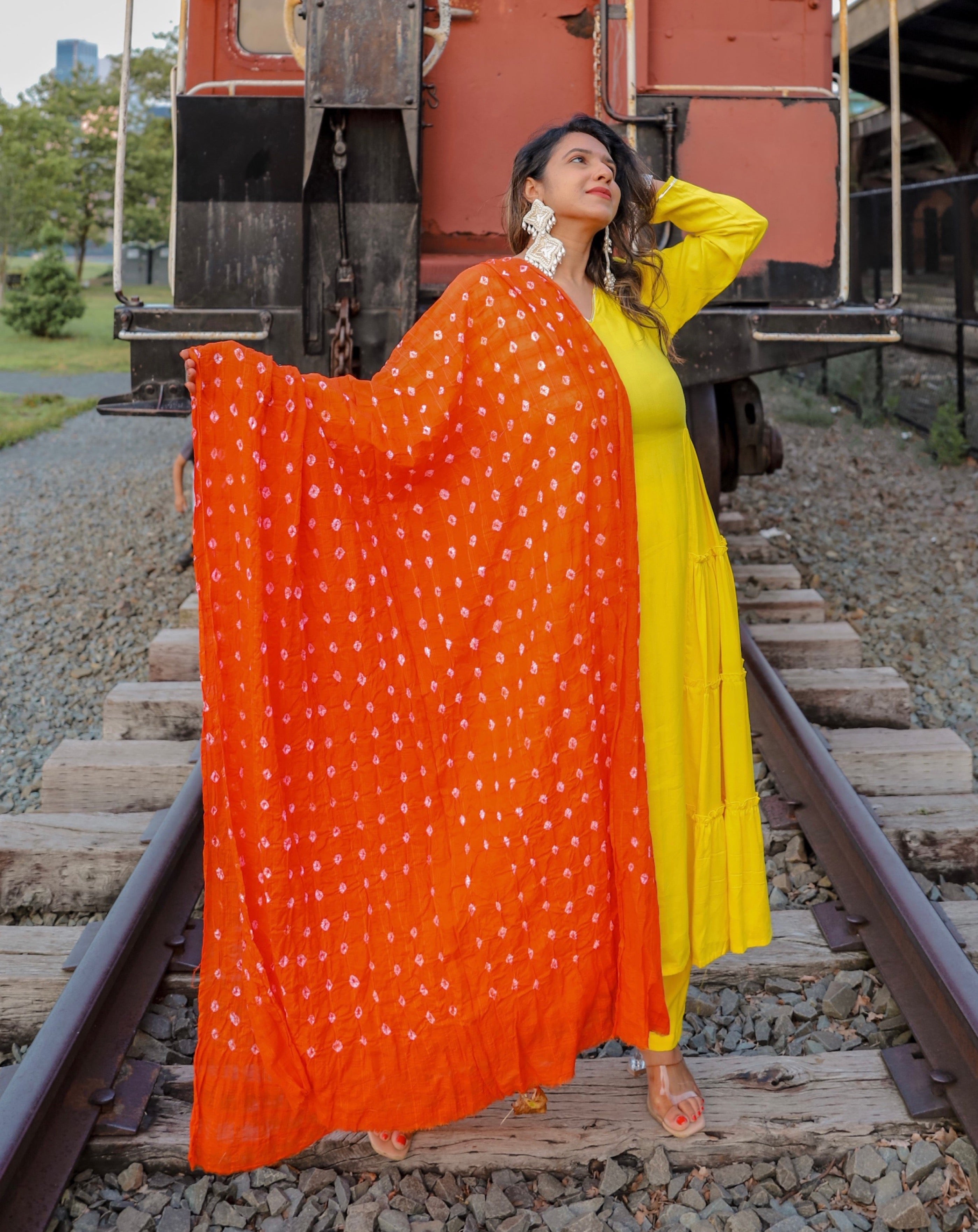 Pearl Orange Suit Set