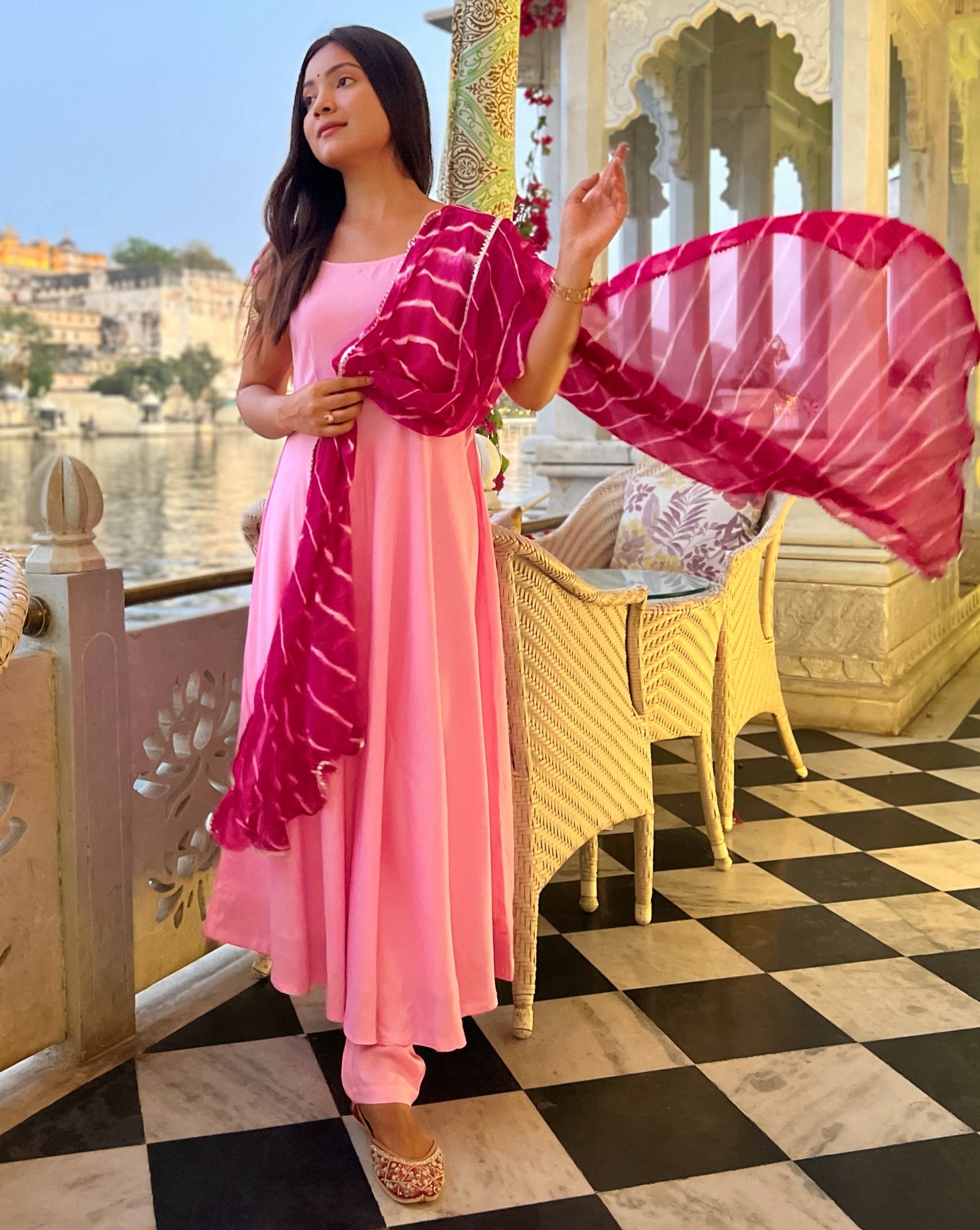 Gorgeous Wisteria Pink Suit Set