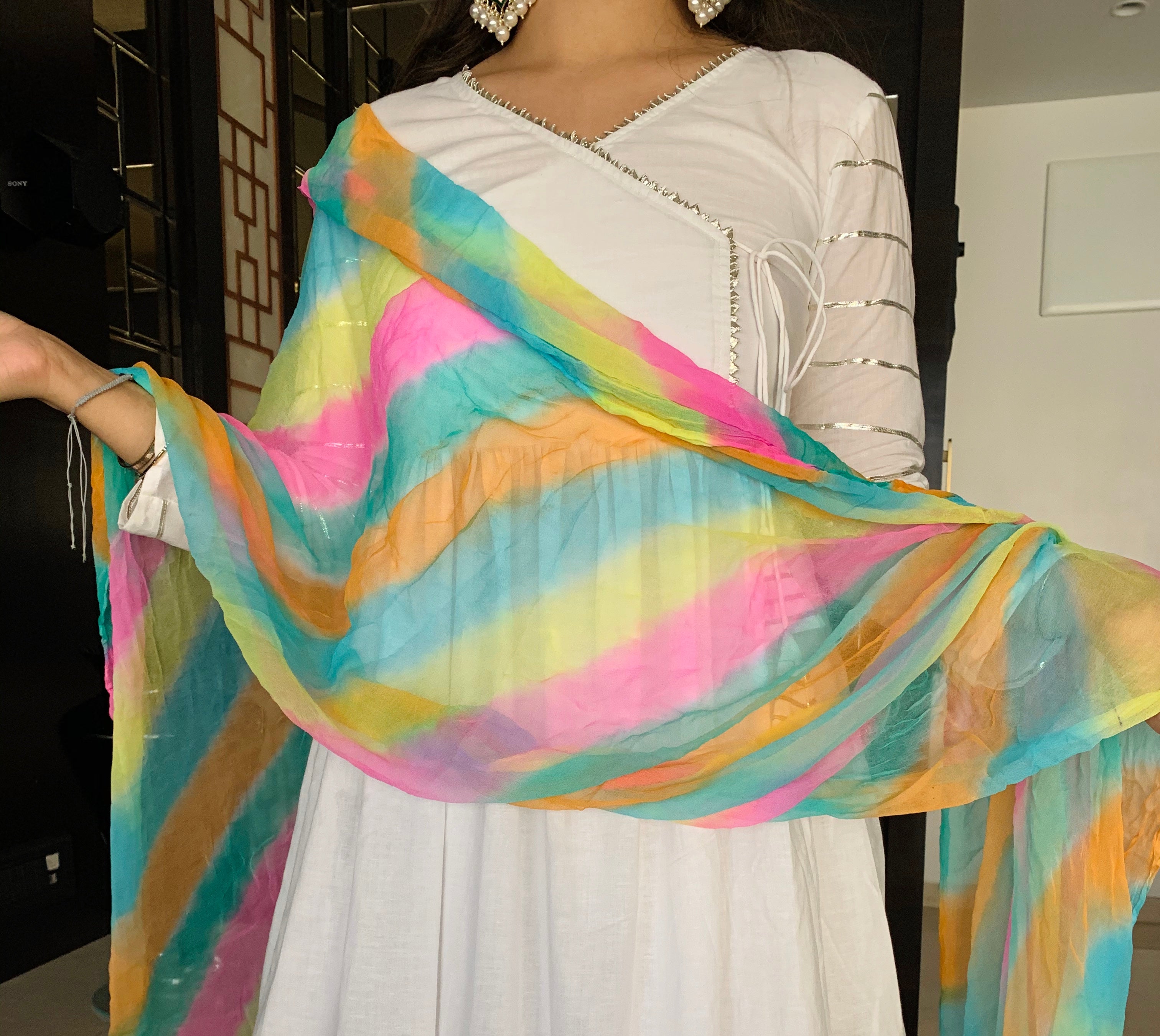 Ash White Kurta Dhoti Set