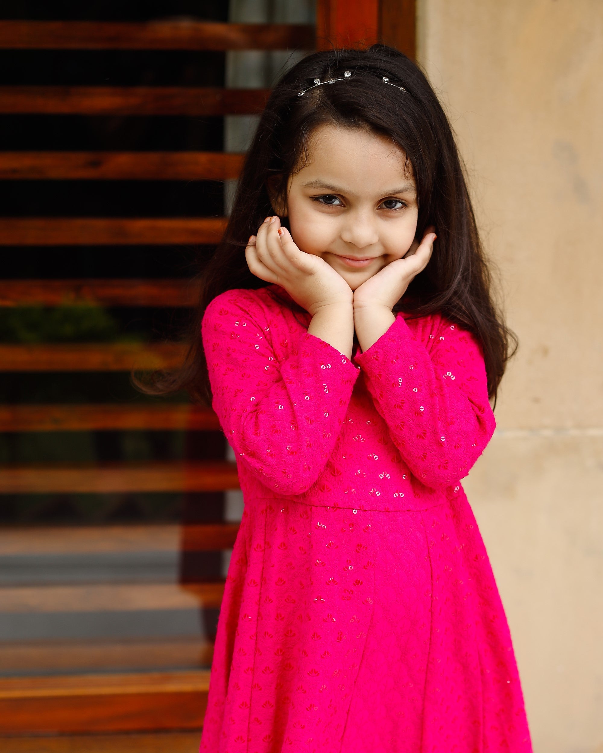 Beautiful Pink Chikankari Anarkali