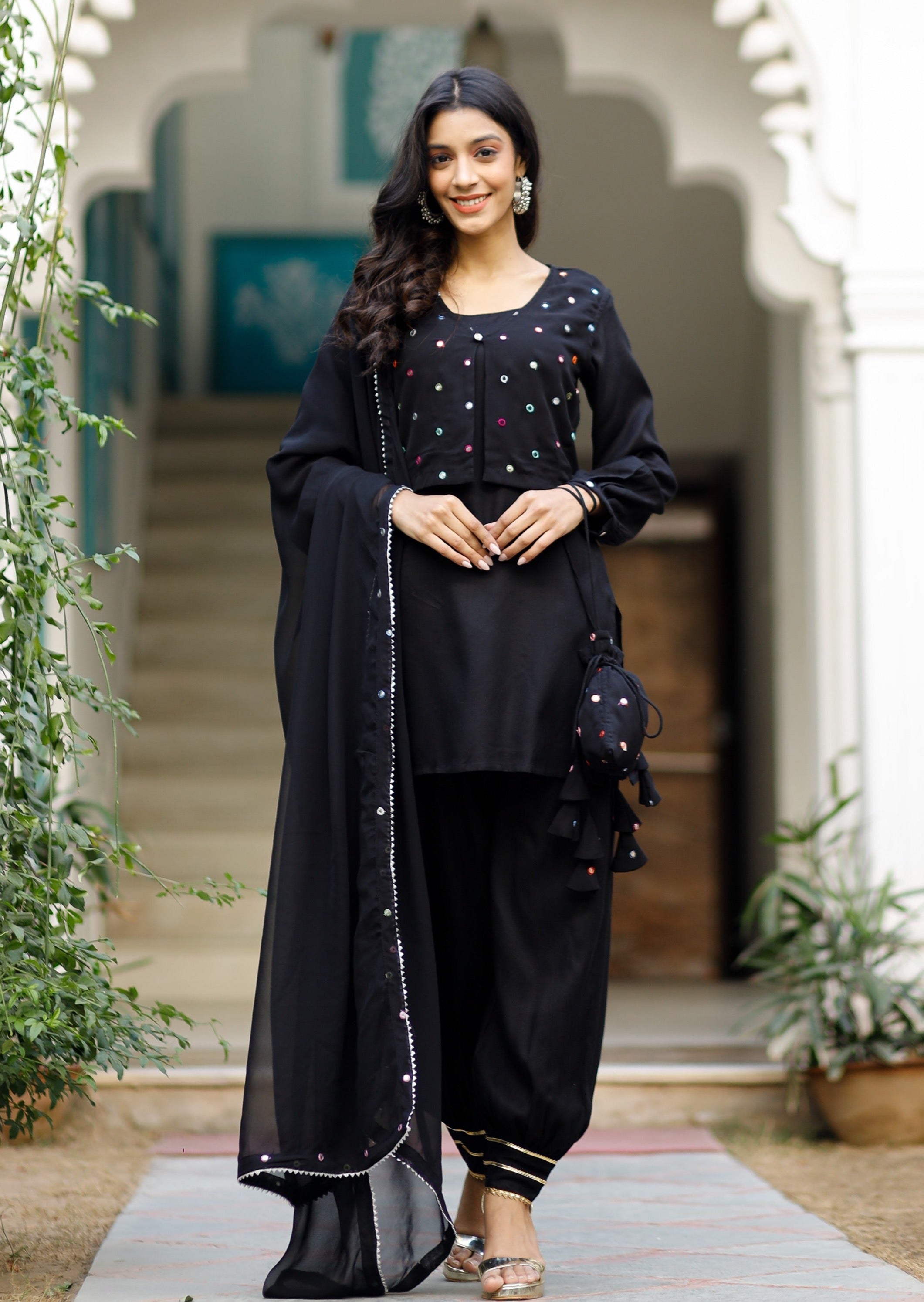 Blackberry Mirror Work Suit Set