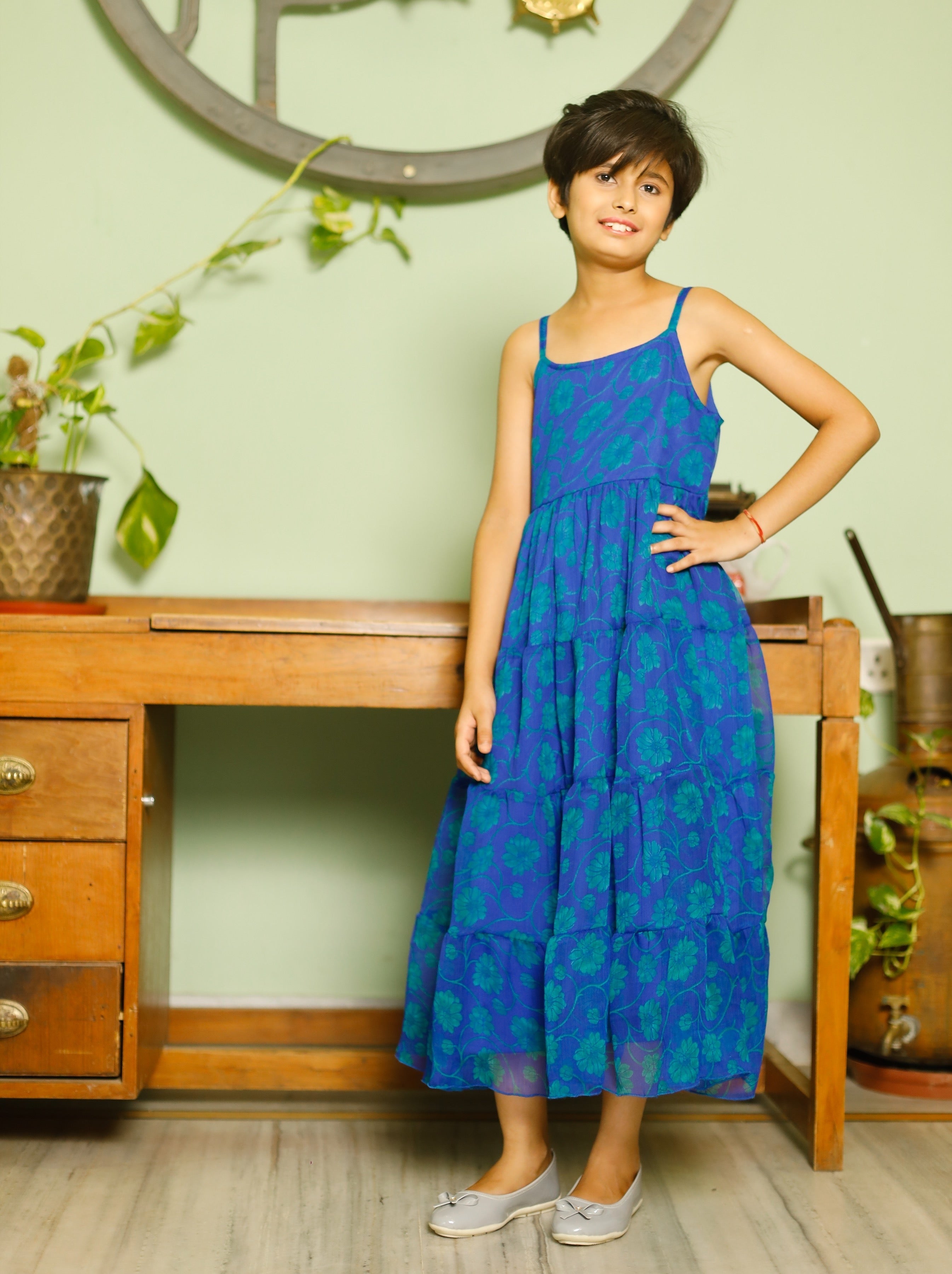 Frankie Blue Printed Dress