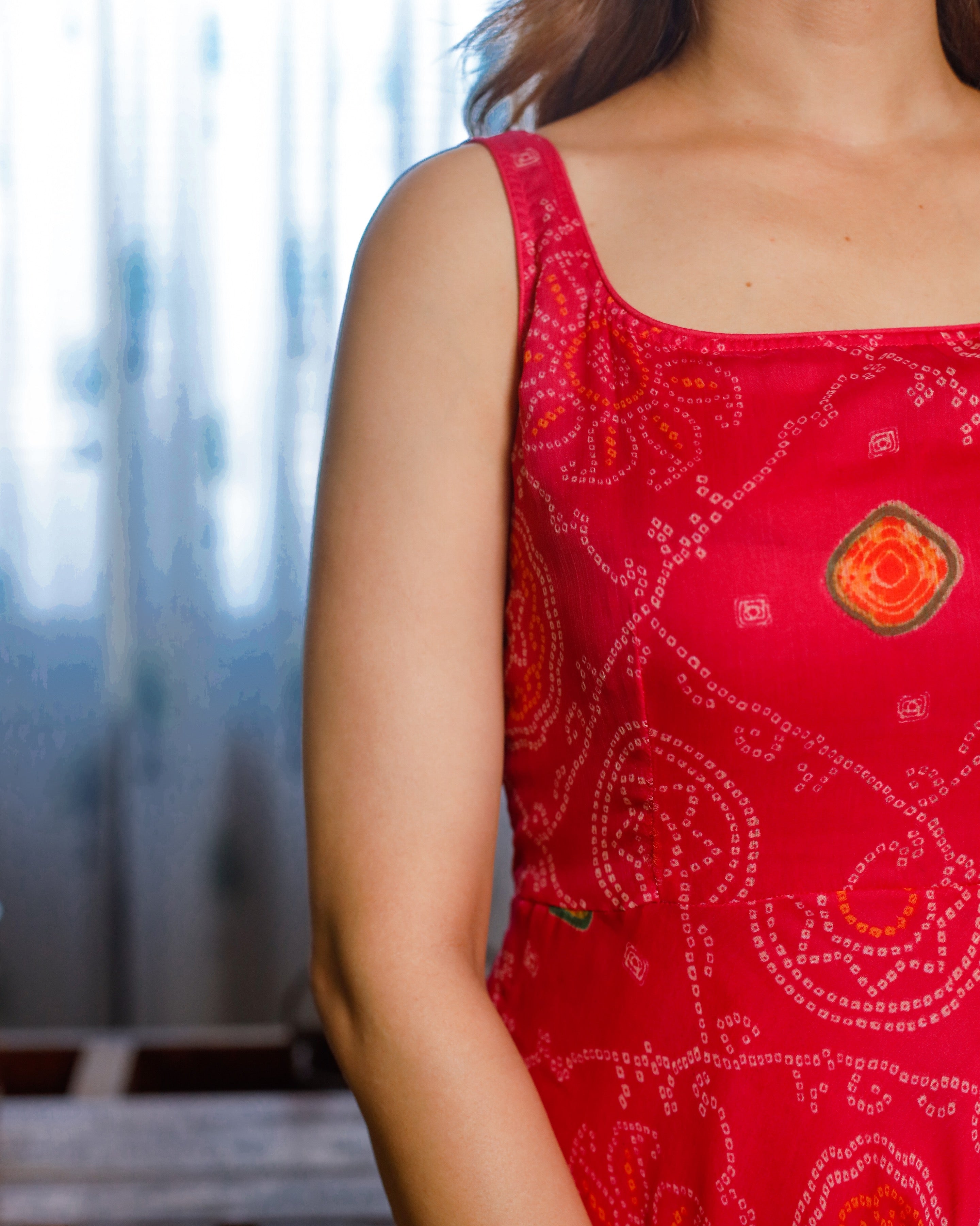 Livia Pink Bandhani Dress