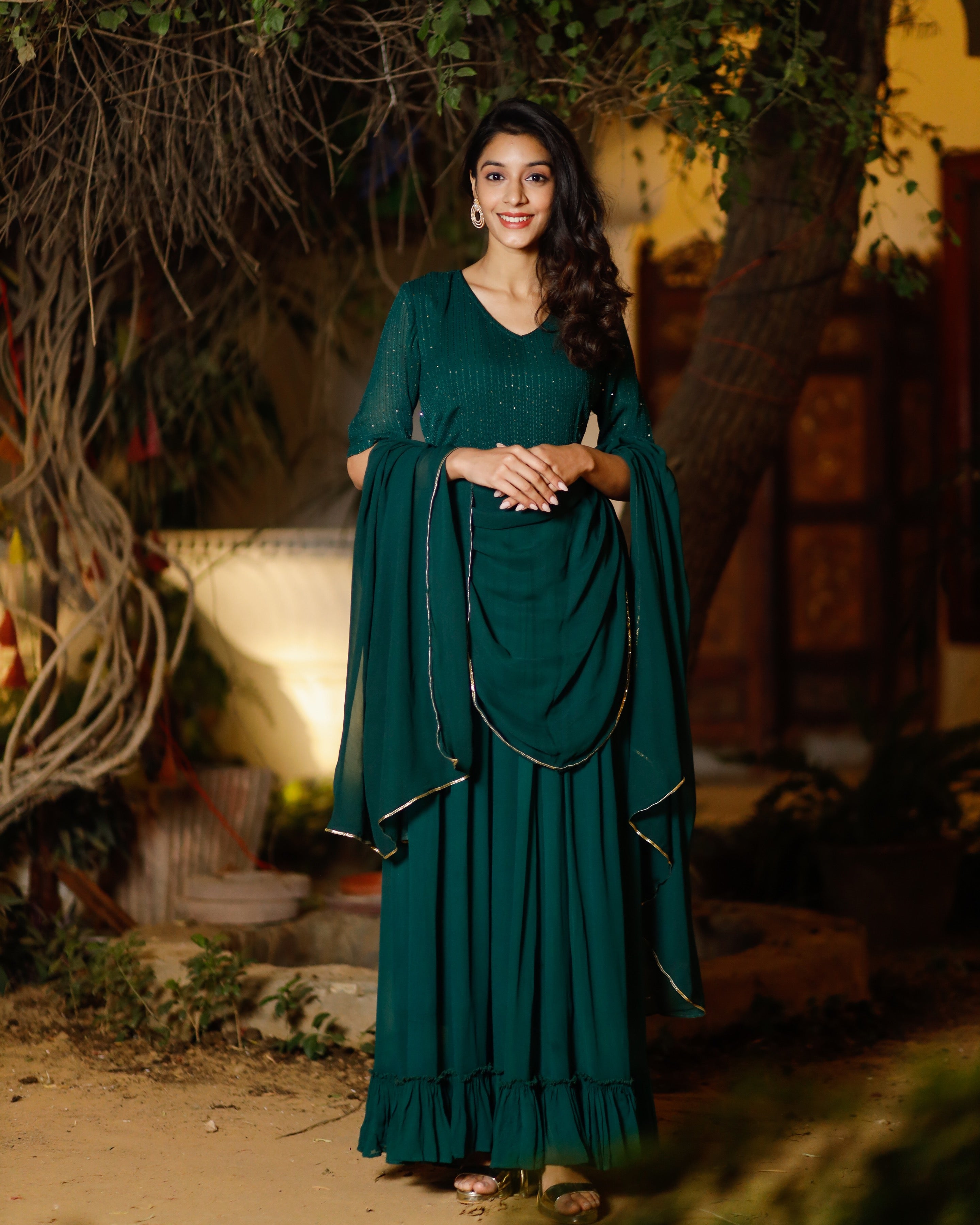 Inayaat green sequin Dress