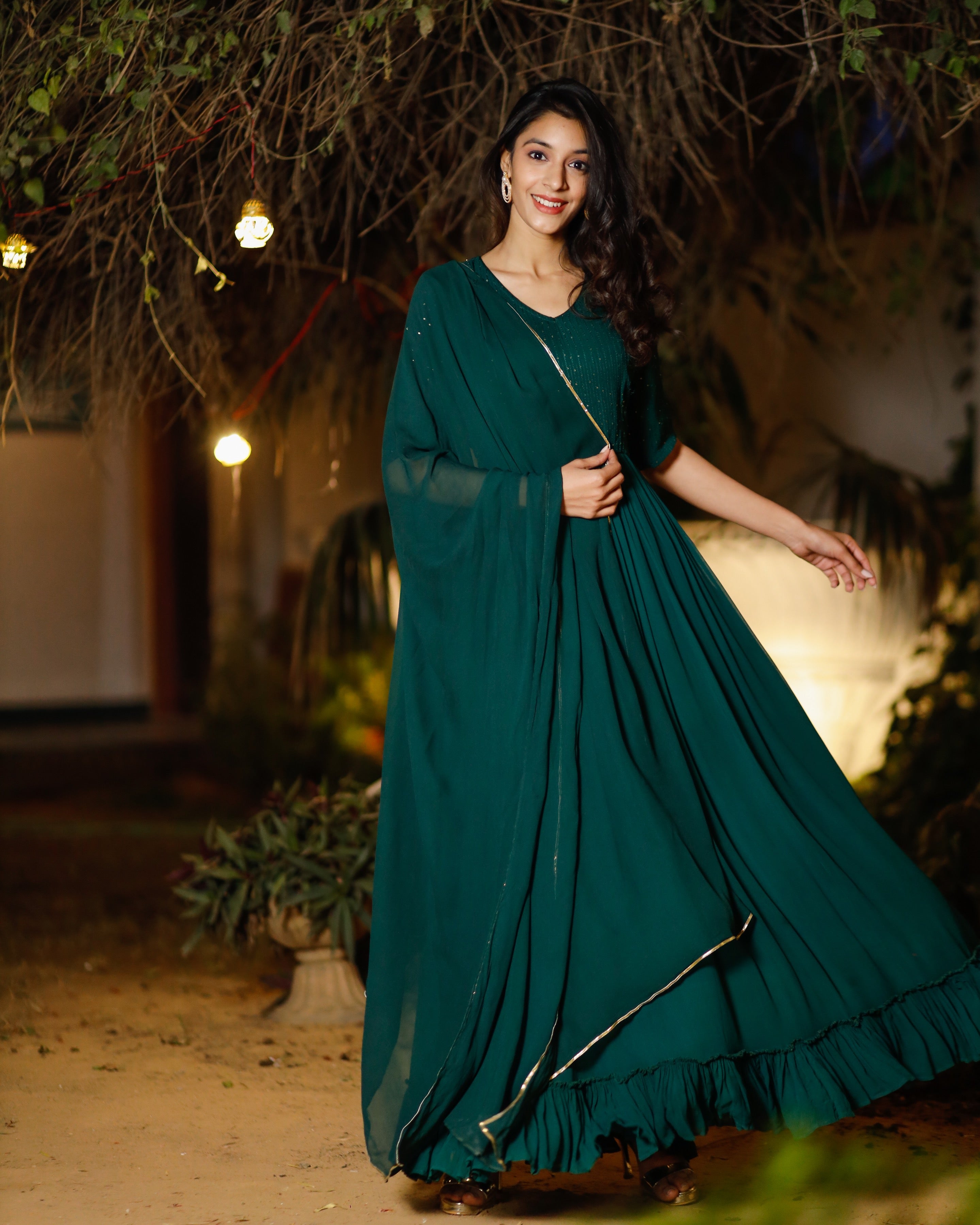 Inayaat green sequin Dress