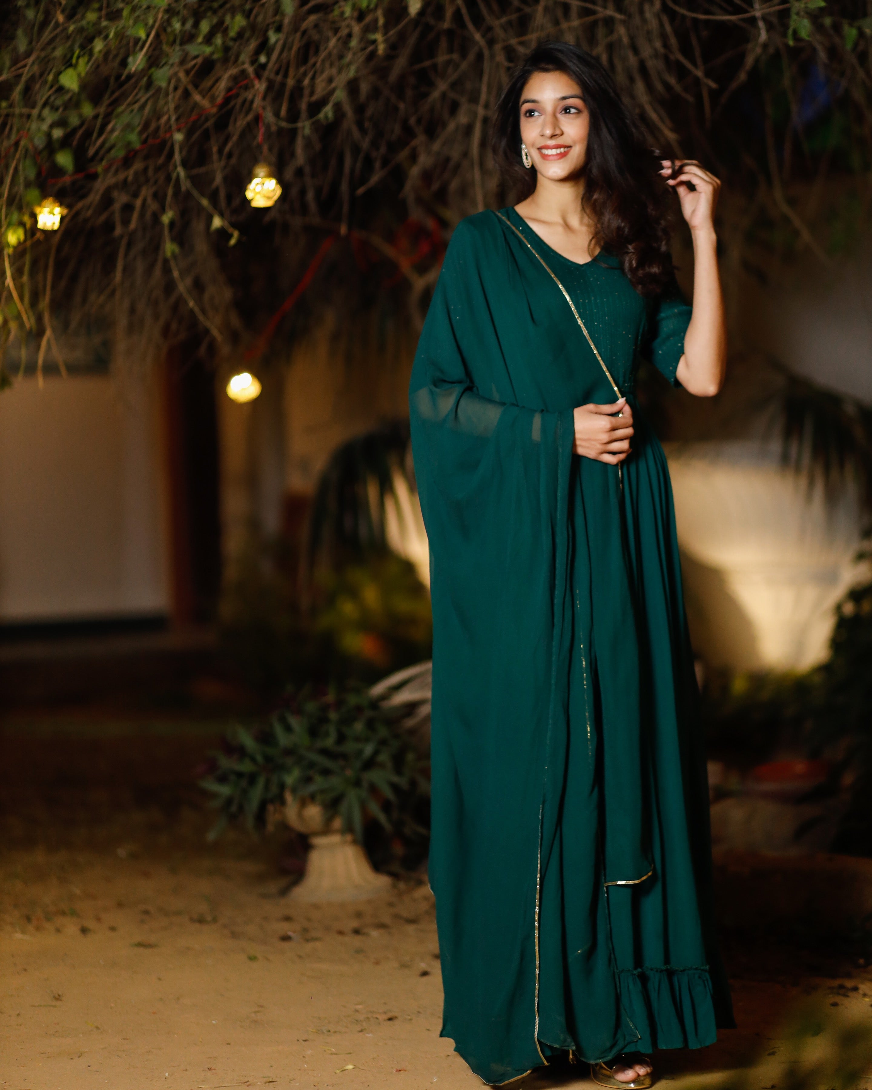 Inayaat green sequin Dress