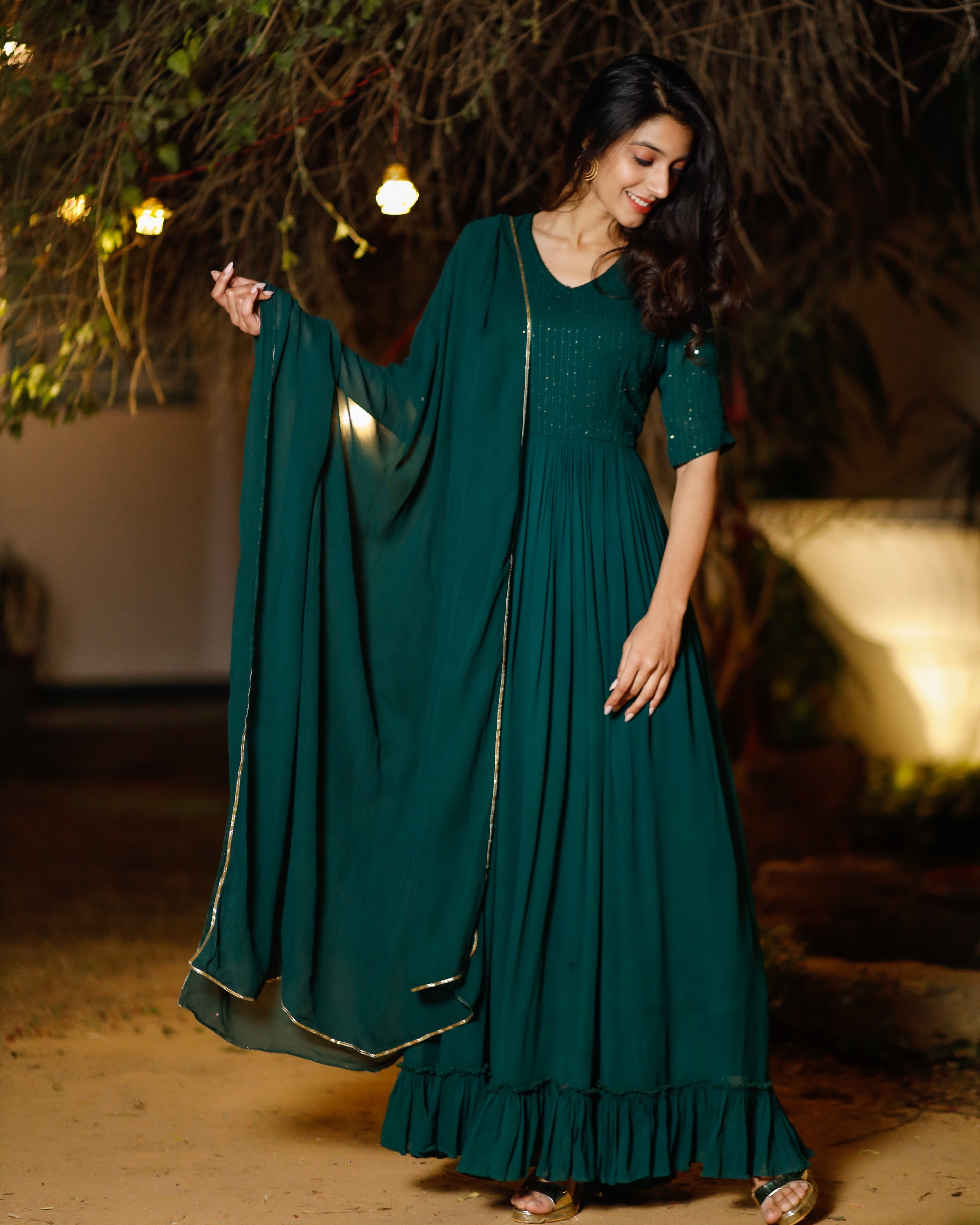 Inayaat green sequin Dress