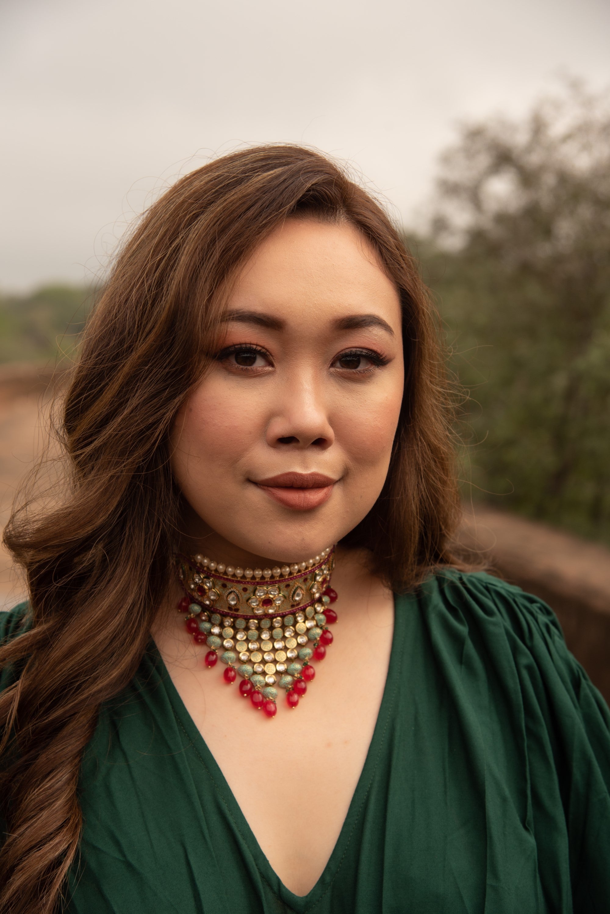 Forest green cord set