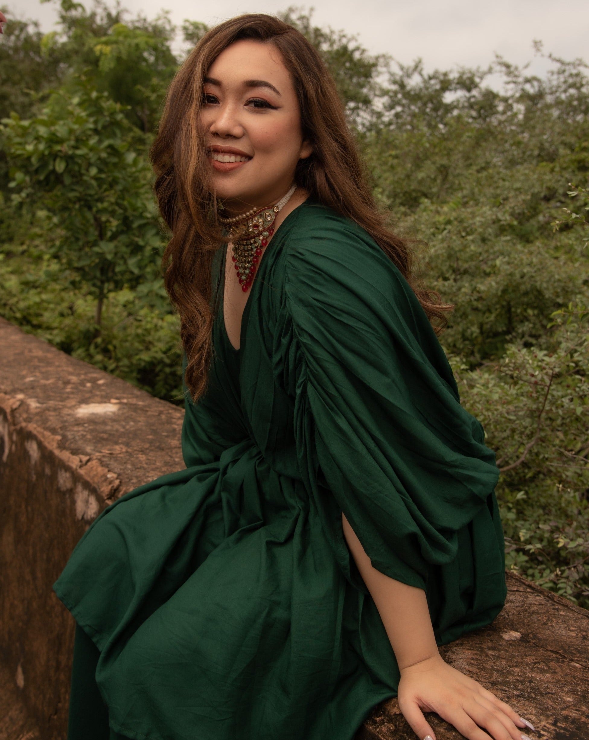 Forest green cord set