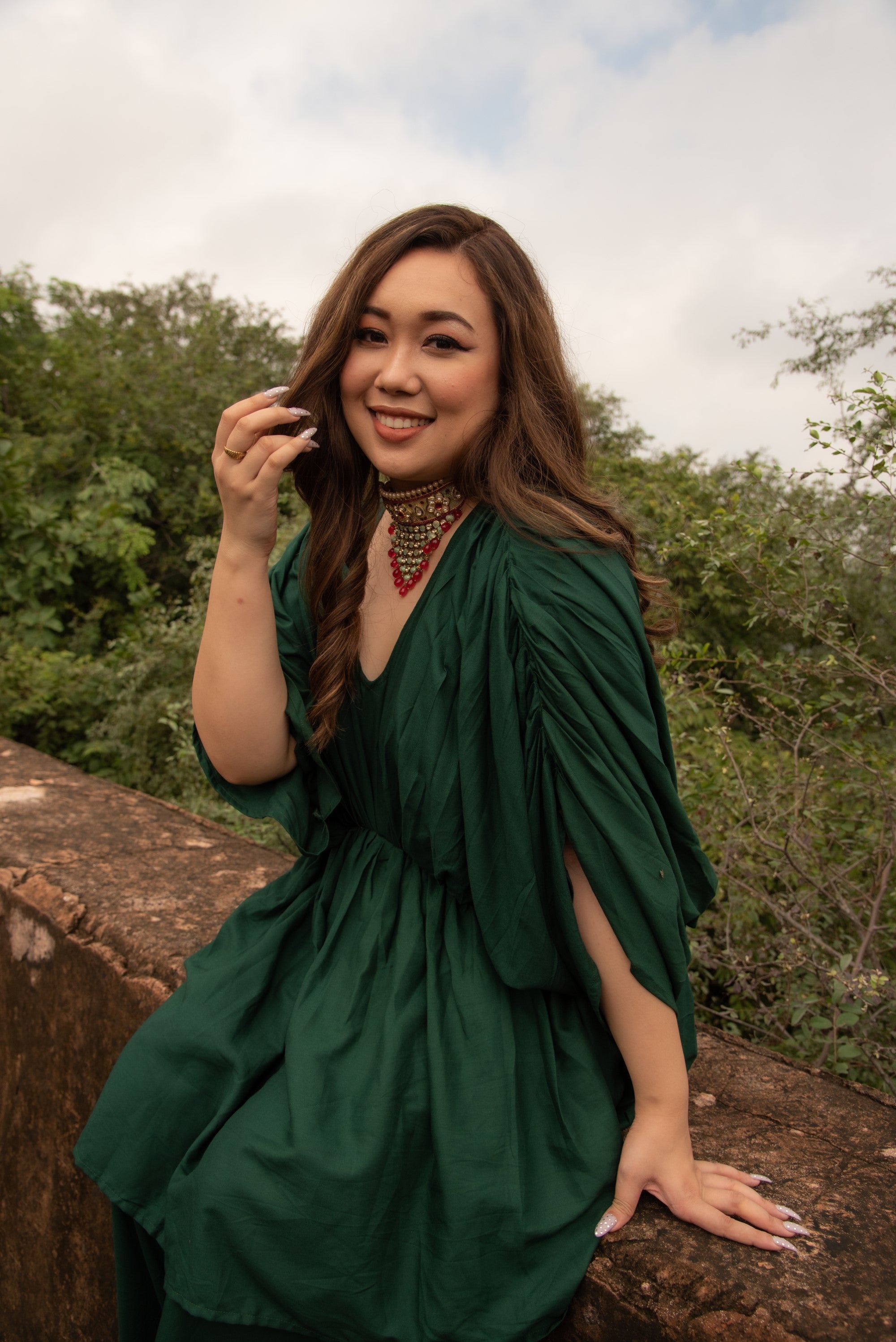 Forest green cord set