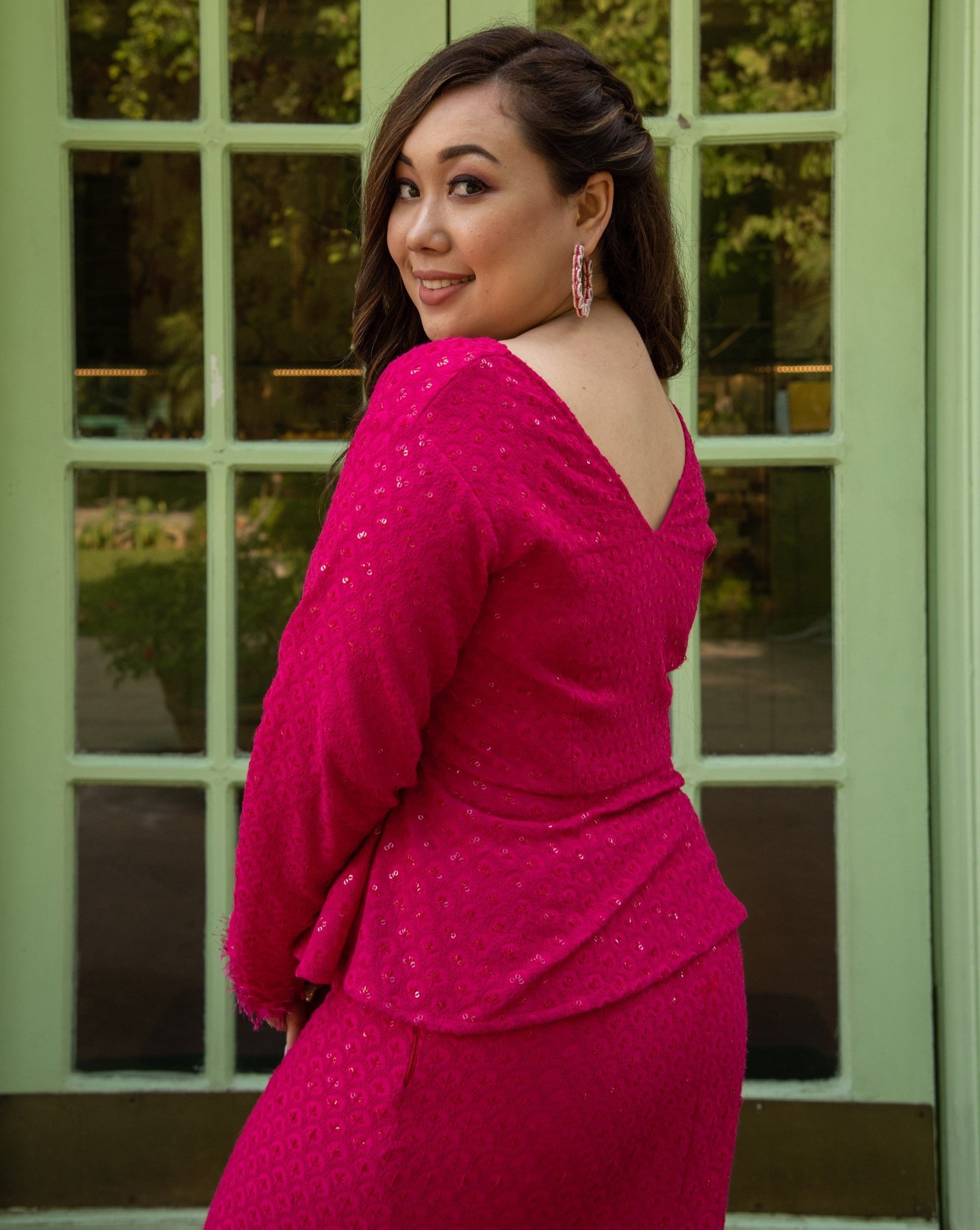 Maharani Pink ChikanKari Cord Set