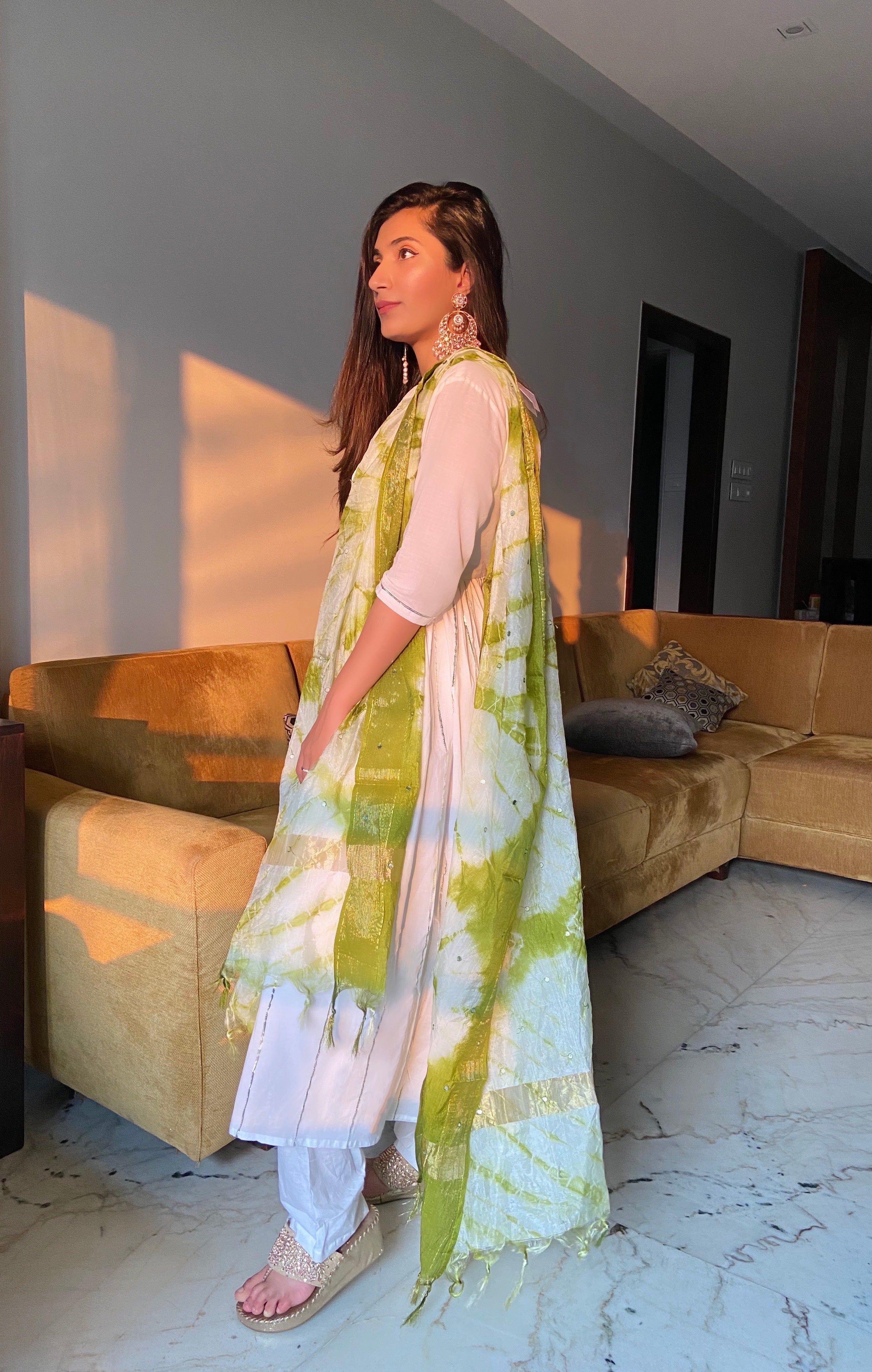 Steel white suit set