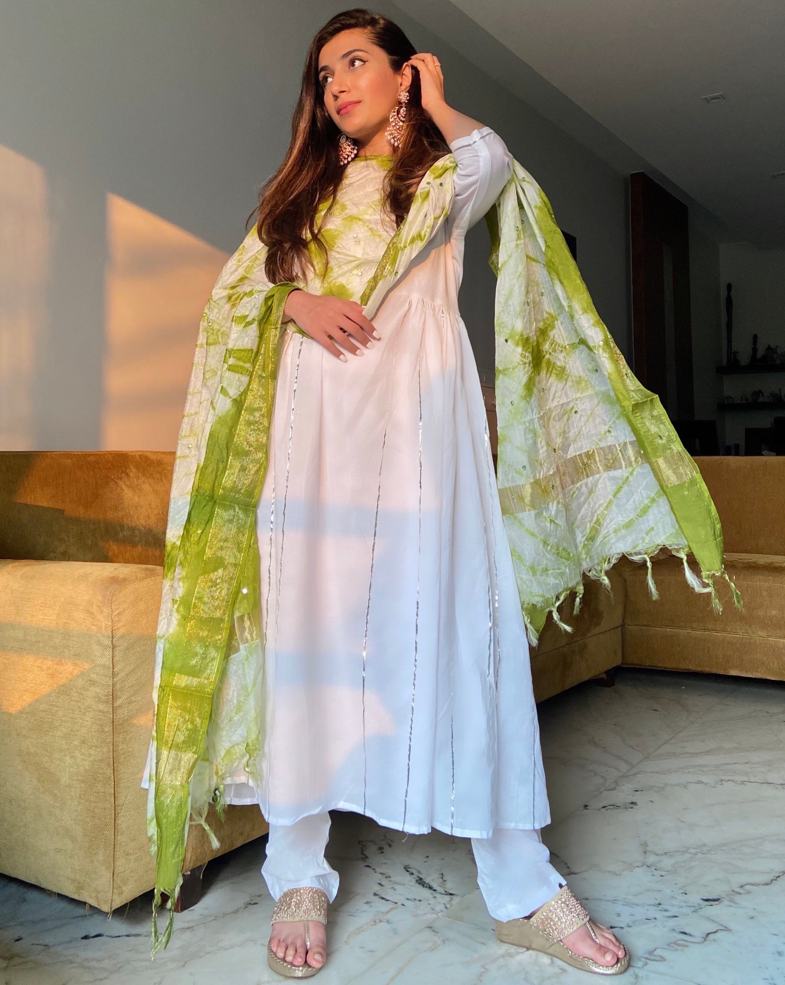 Steel white suit set