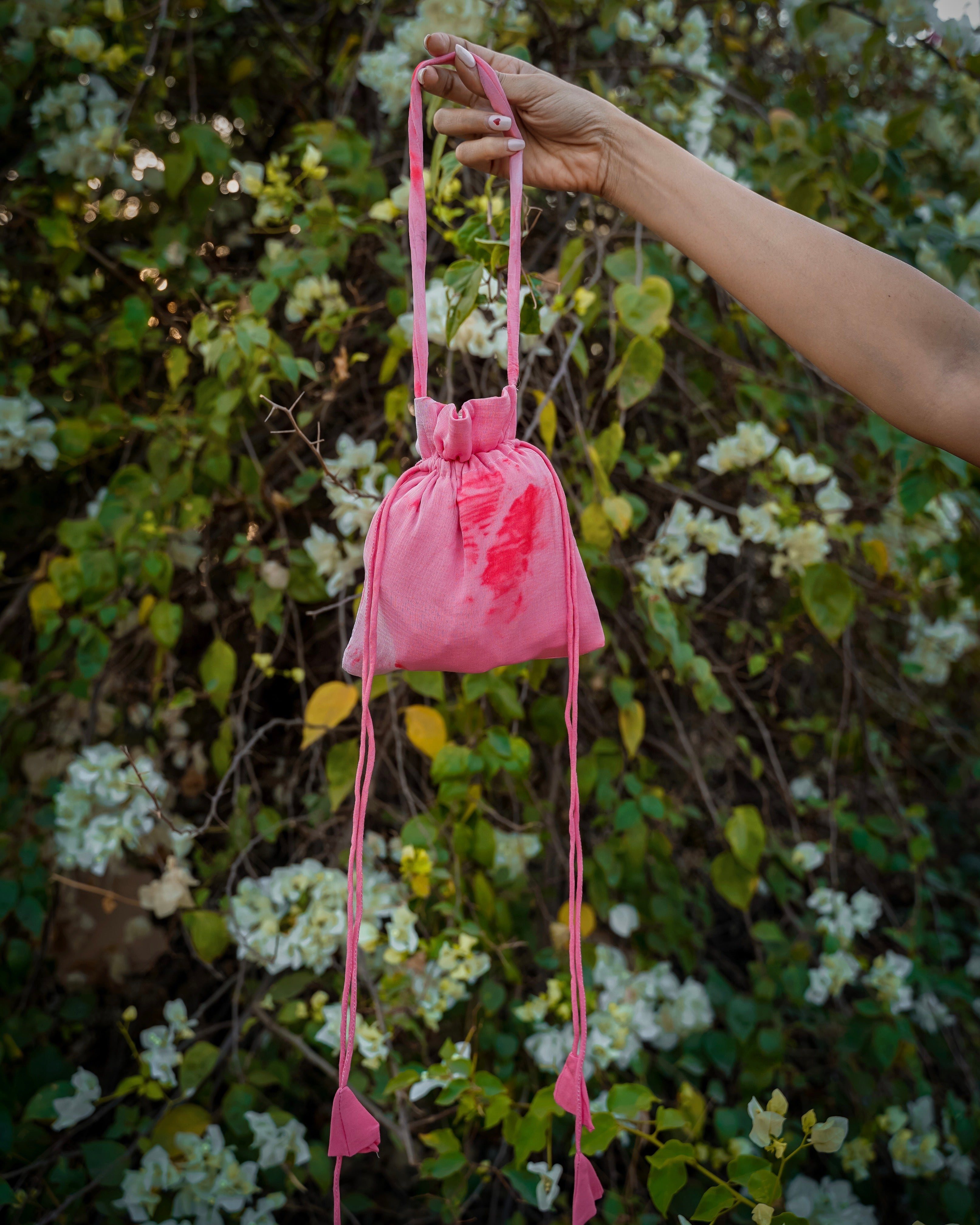 Embellished Peach Pink One shoulder Kurta Set